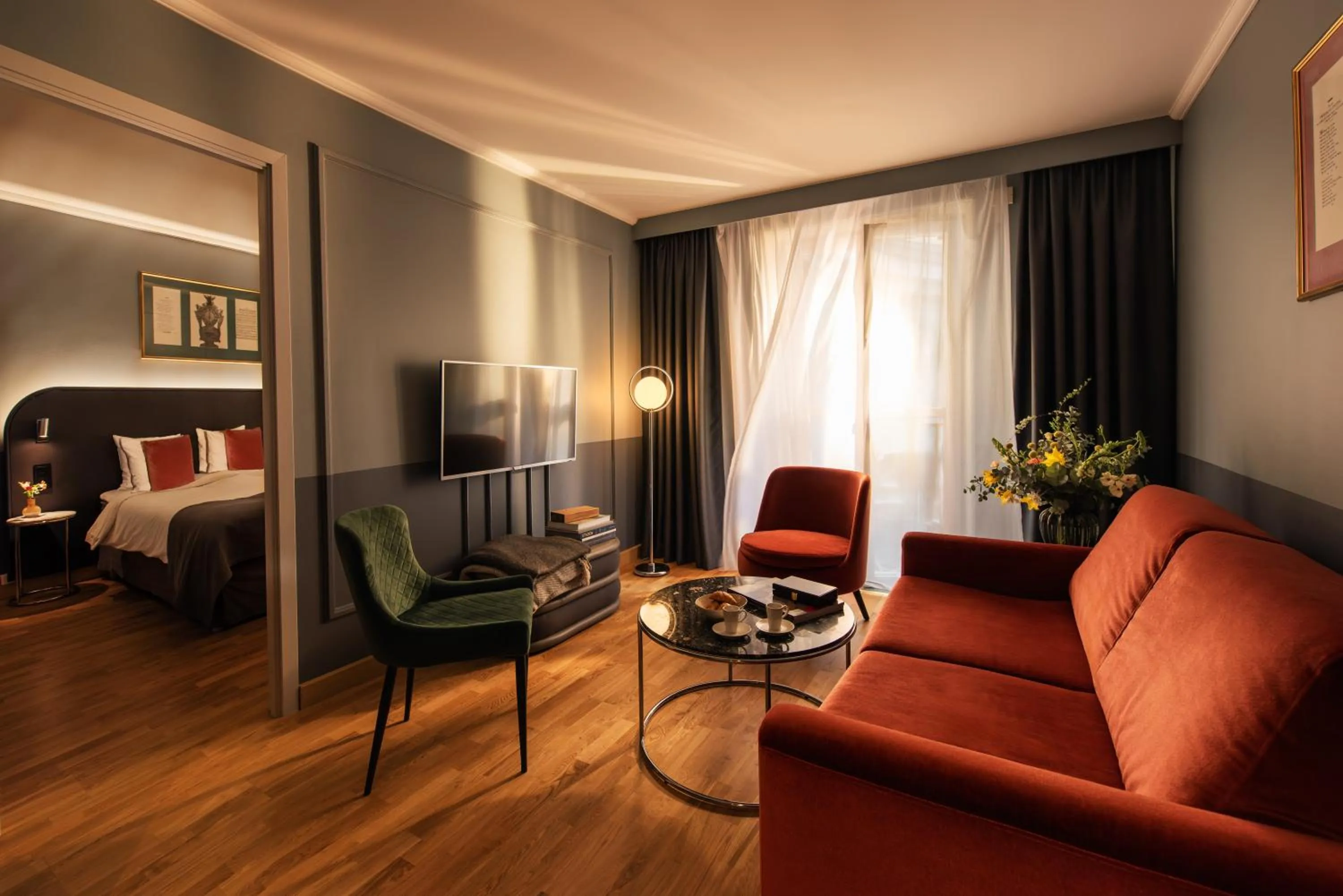 Living room, Bed in Hotel Hasselbacken