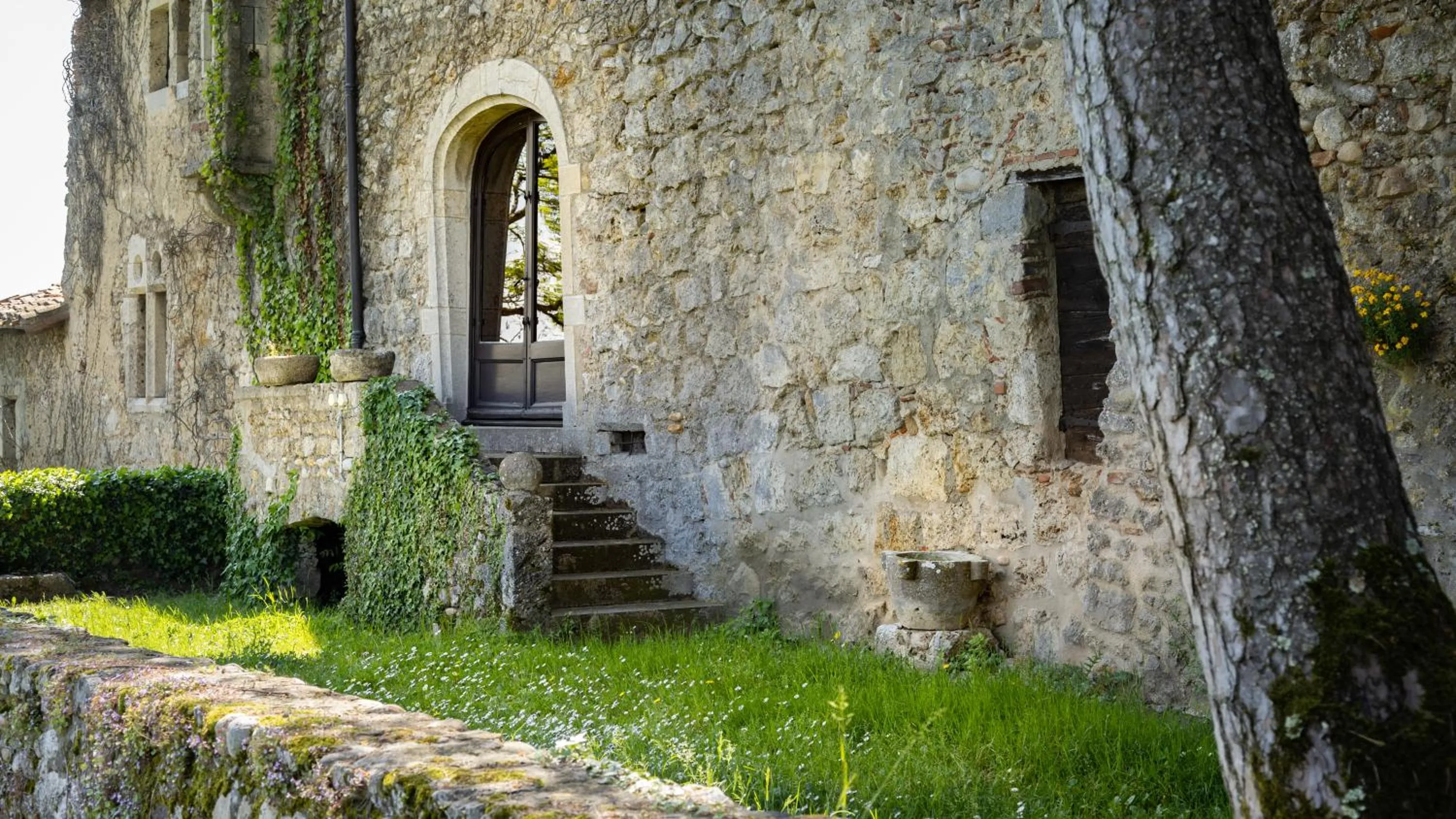 Garden in Hostellerie du Vieux Pérouges