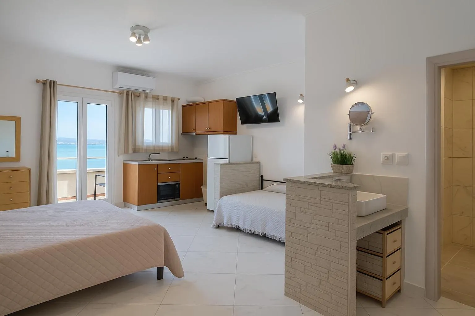 Bed in Sunrise Studios