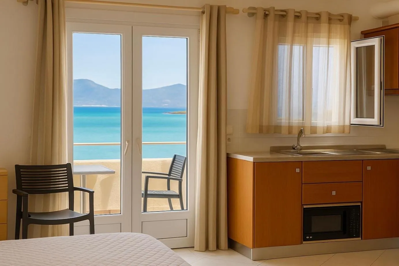 Bed in Sunrise Studios