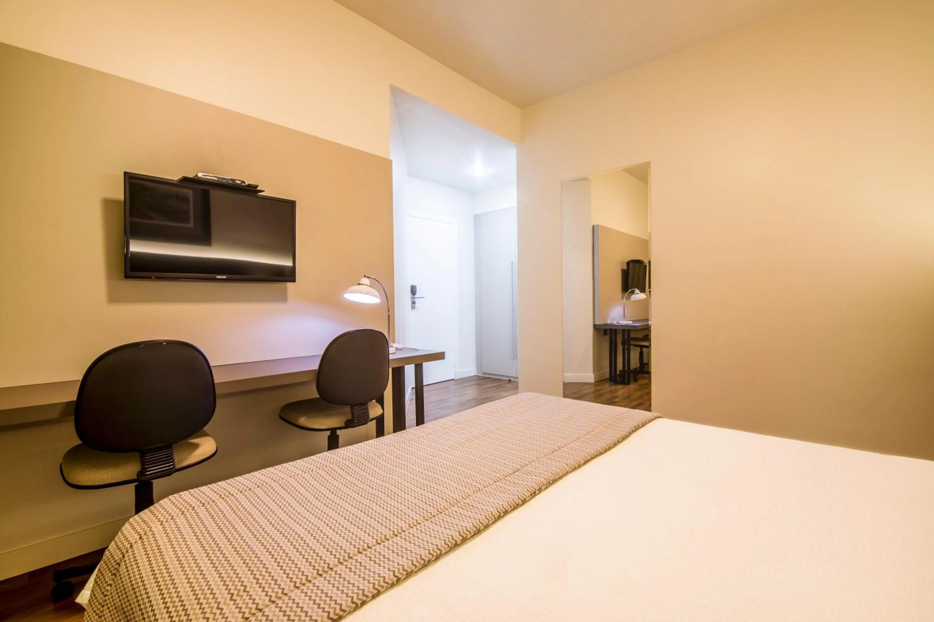 Photo of the whole room, Bed in JR Hotel Marilia