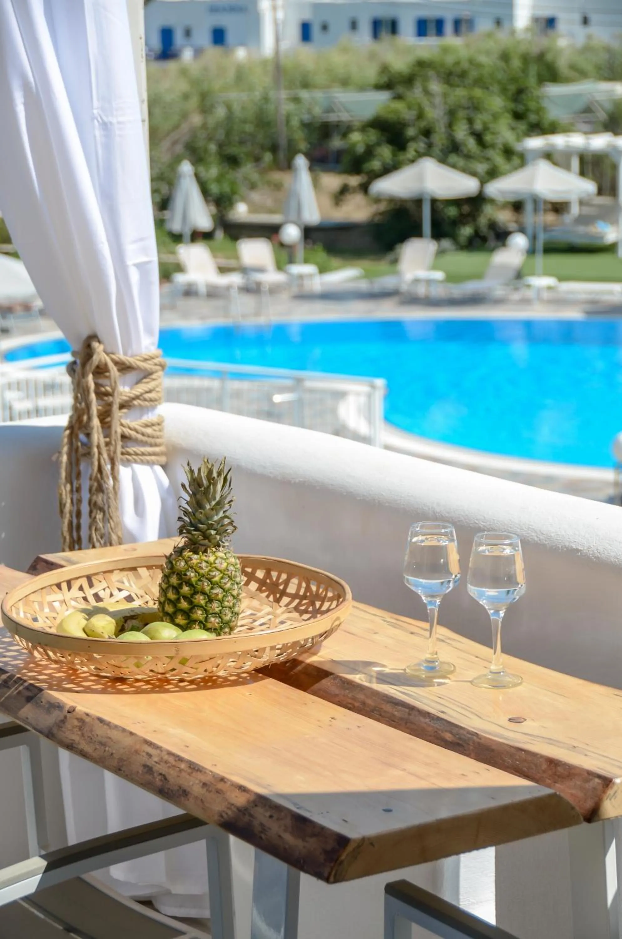 Pool view in Naxos Nature Suites
