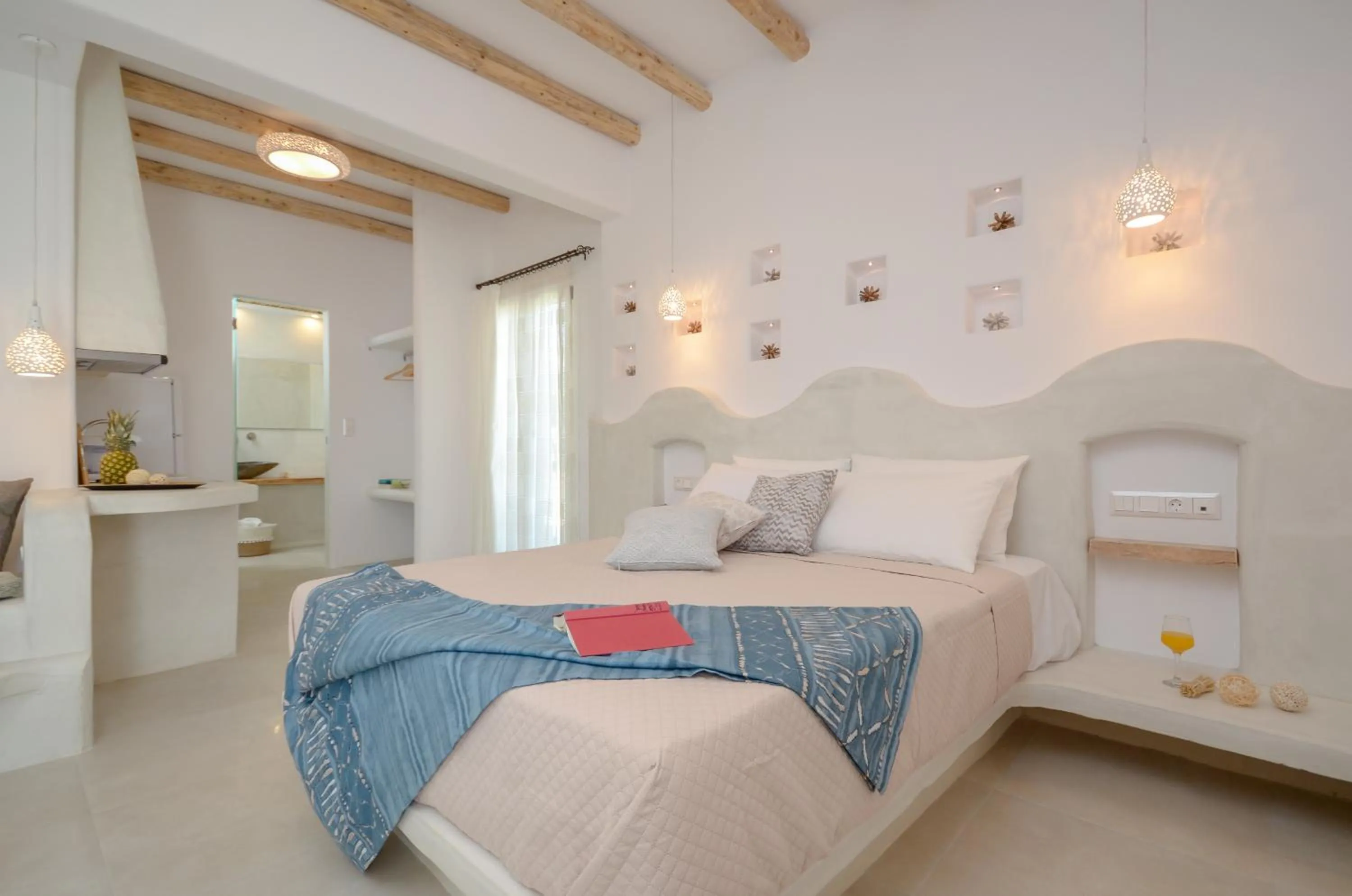 Bed in Naxos Nature Suites