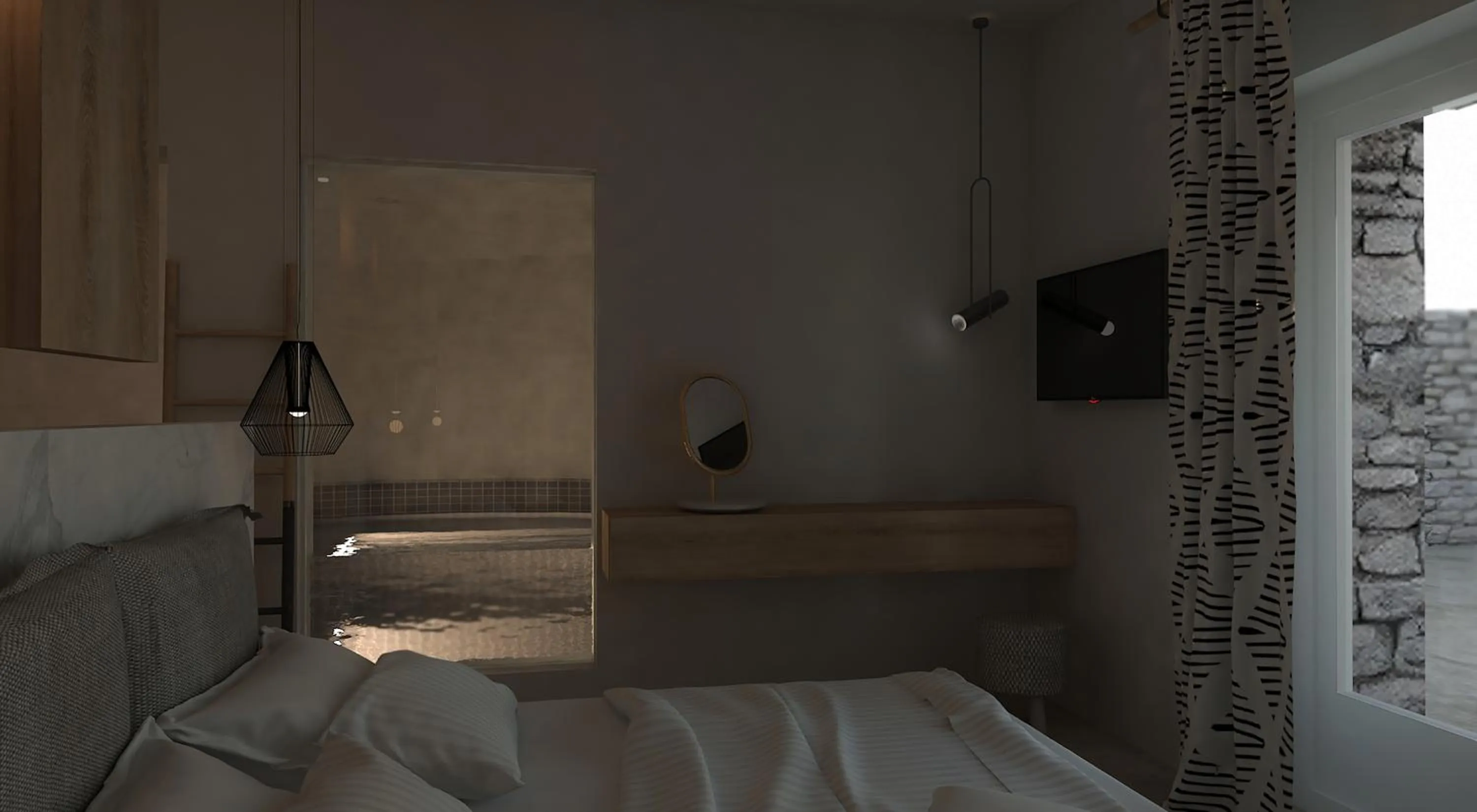 Bed in Apiro Mykonos