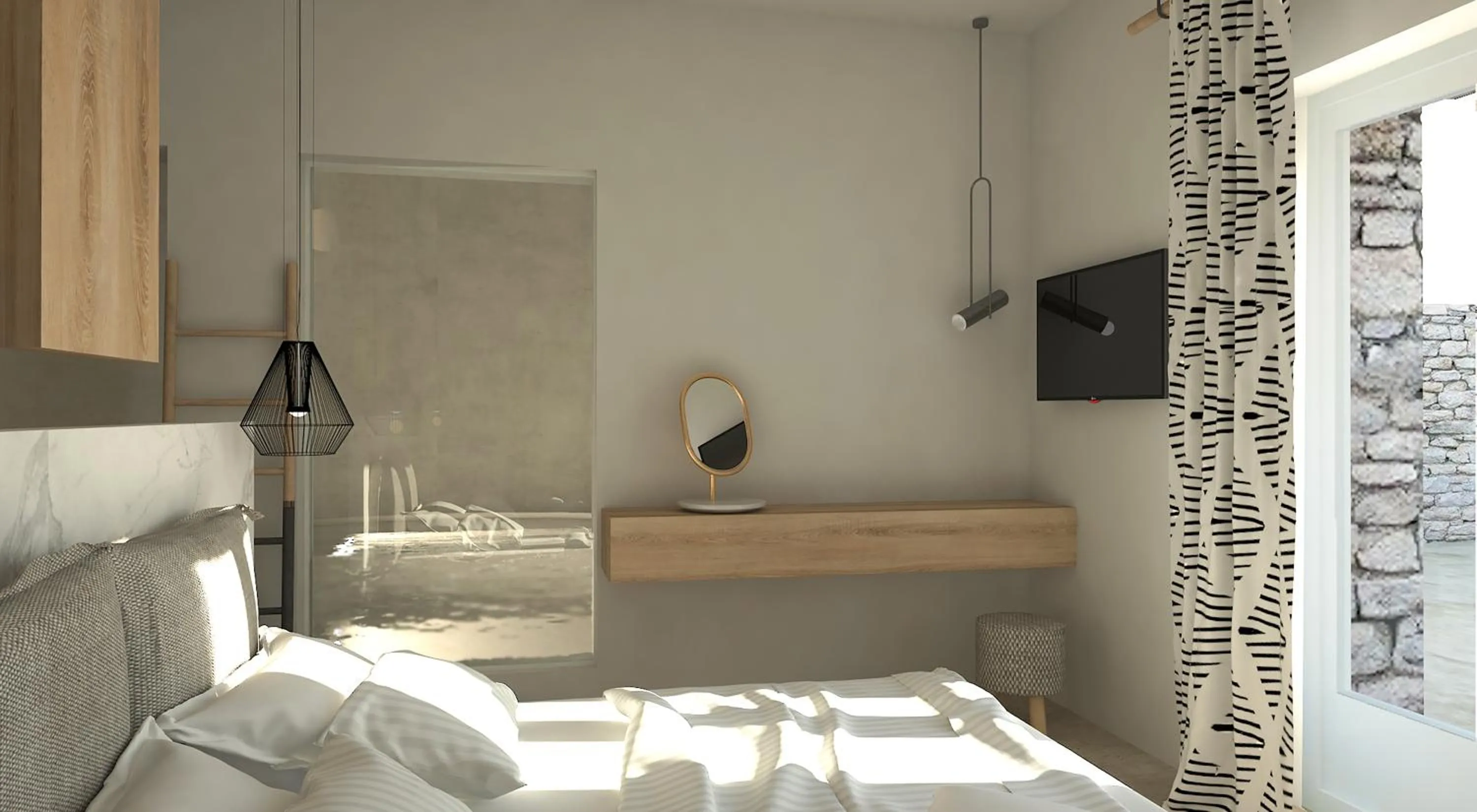 Bed in Apiro Mykonos