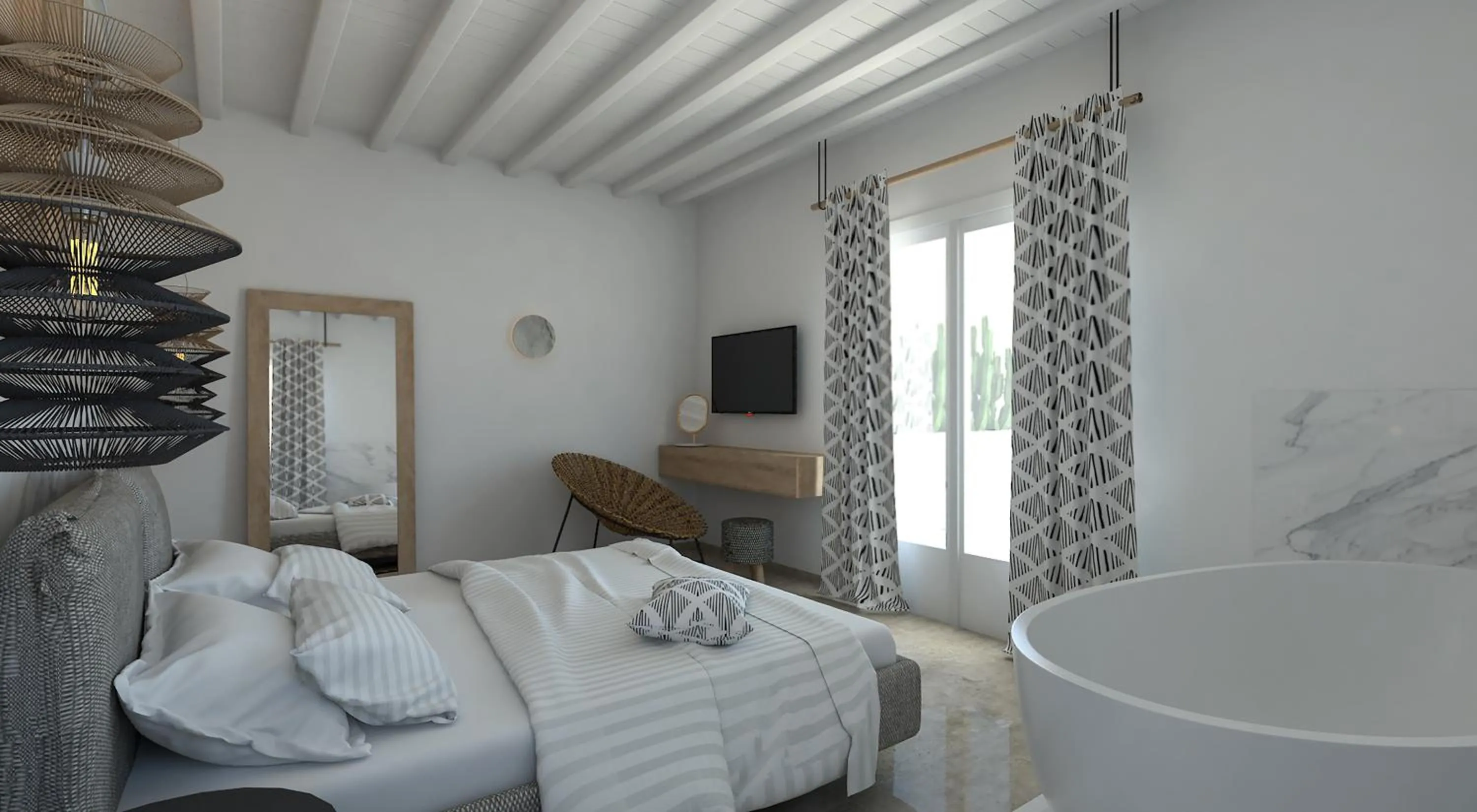 Bed in Apiro Mykonos