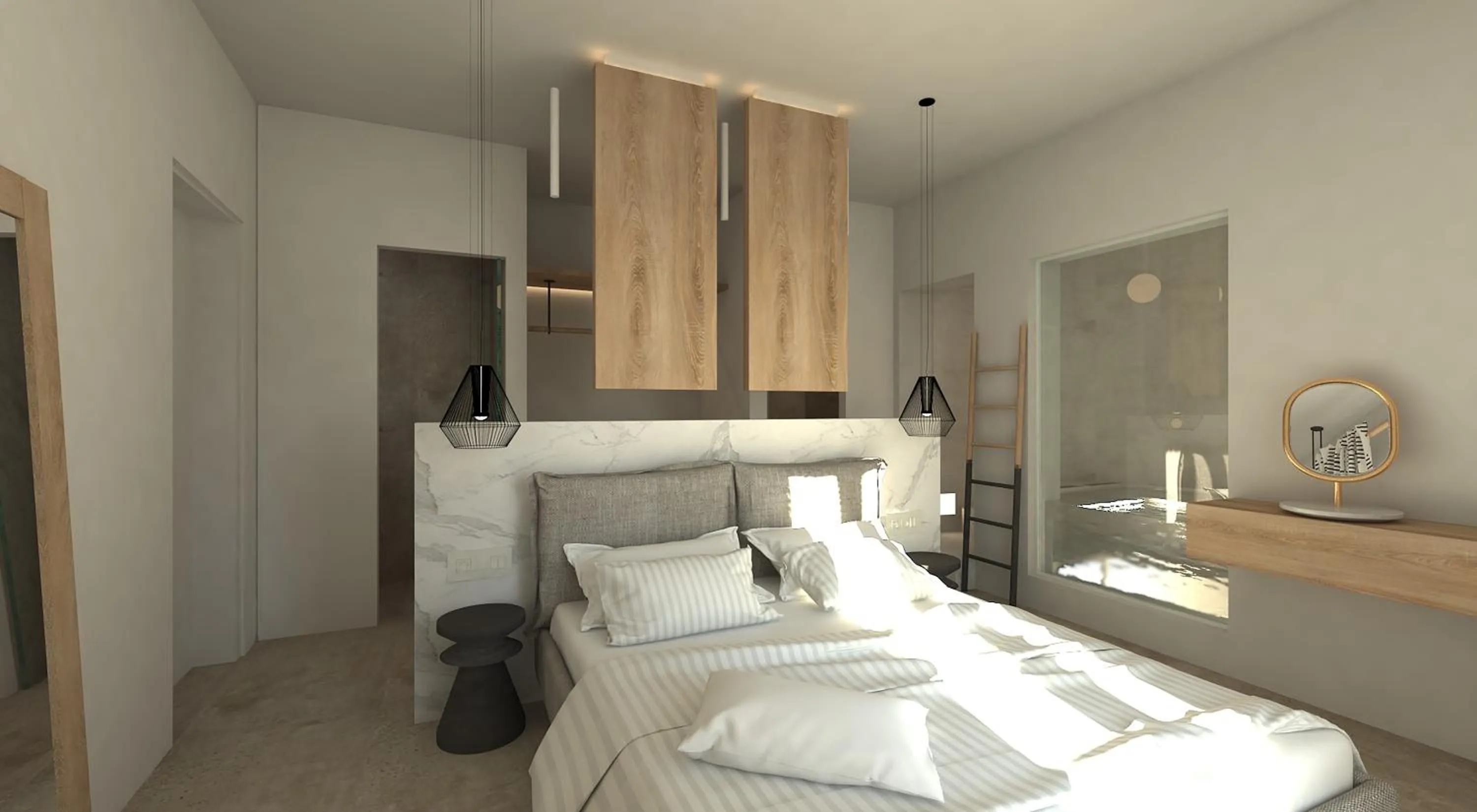 Bed in Apiro Mykonos