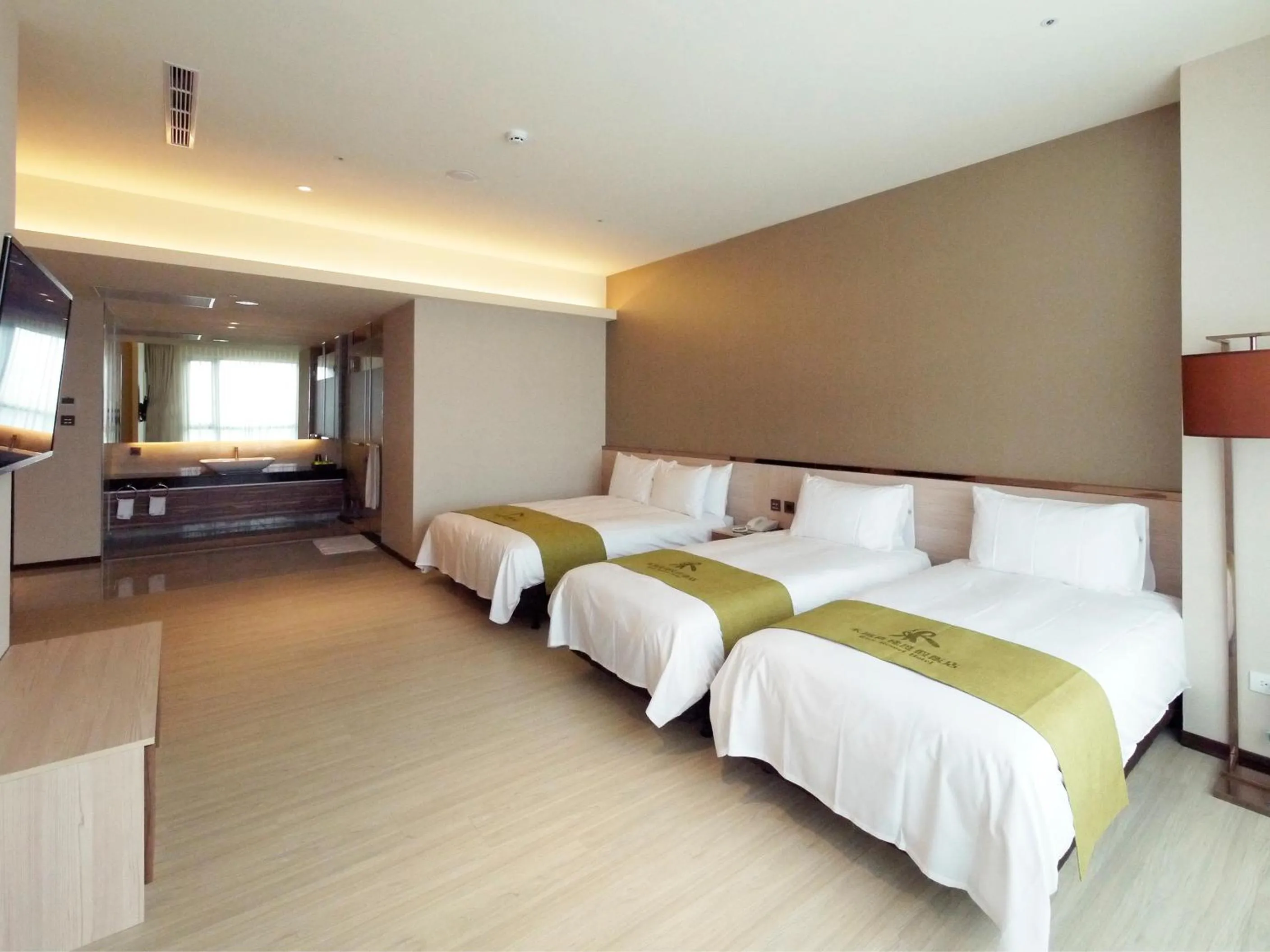 Bed in Rice Resort Hotel