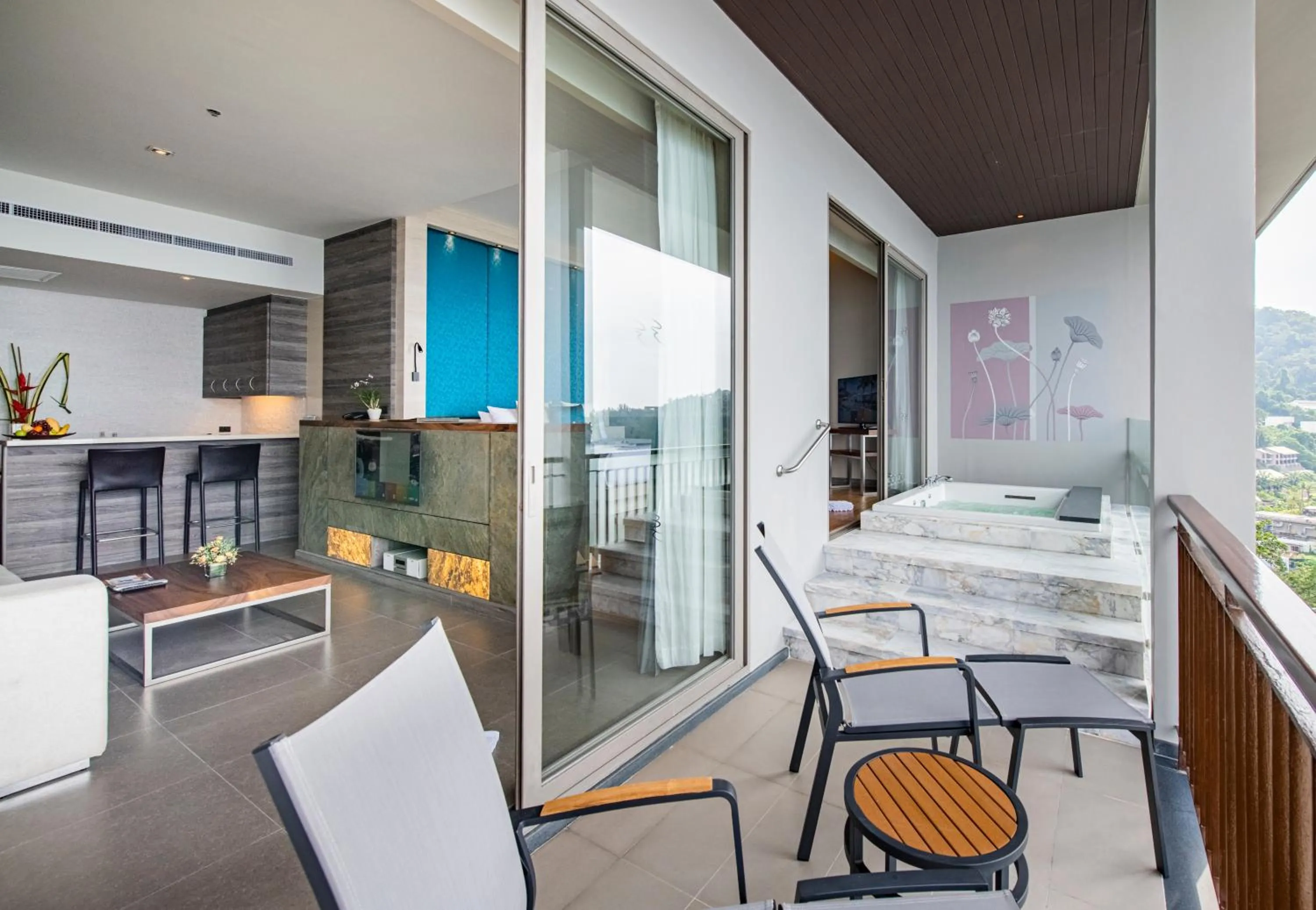 Balcony/Terrace in Cape Sienna Phuket Gourmet Hotel & Villas - SHA Extra Plus