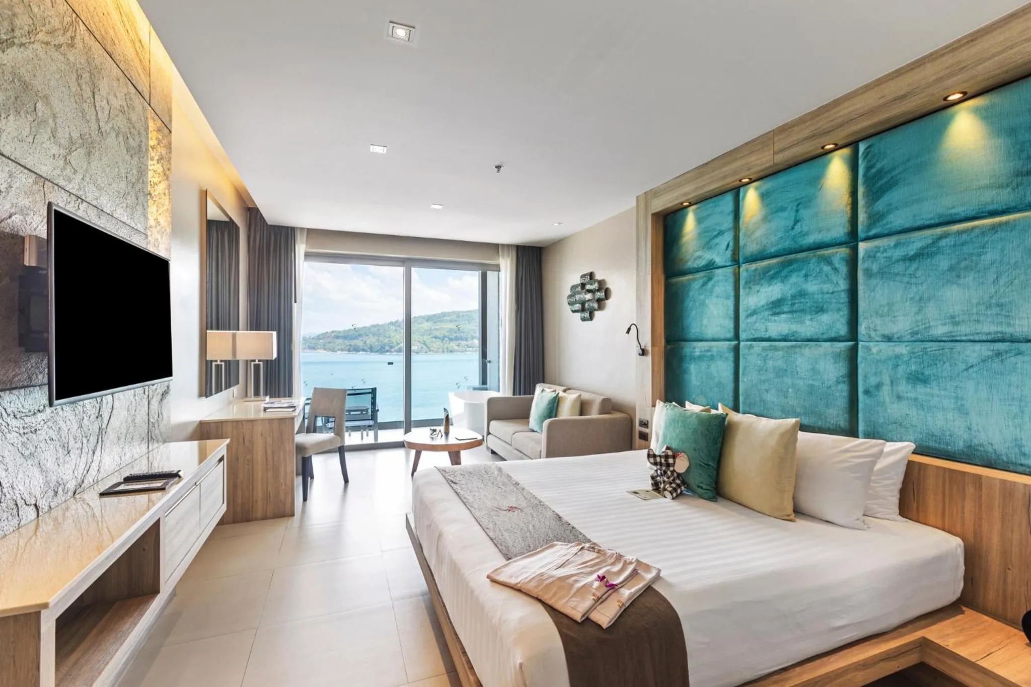 Bed in Cape Sienna Phuket Gourmet Hotel & Villas - SHA Extra Plus
