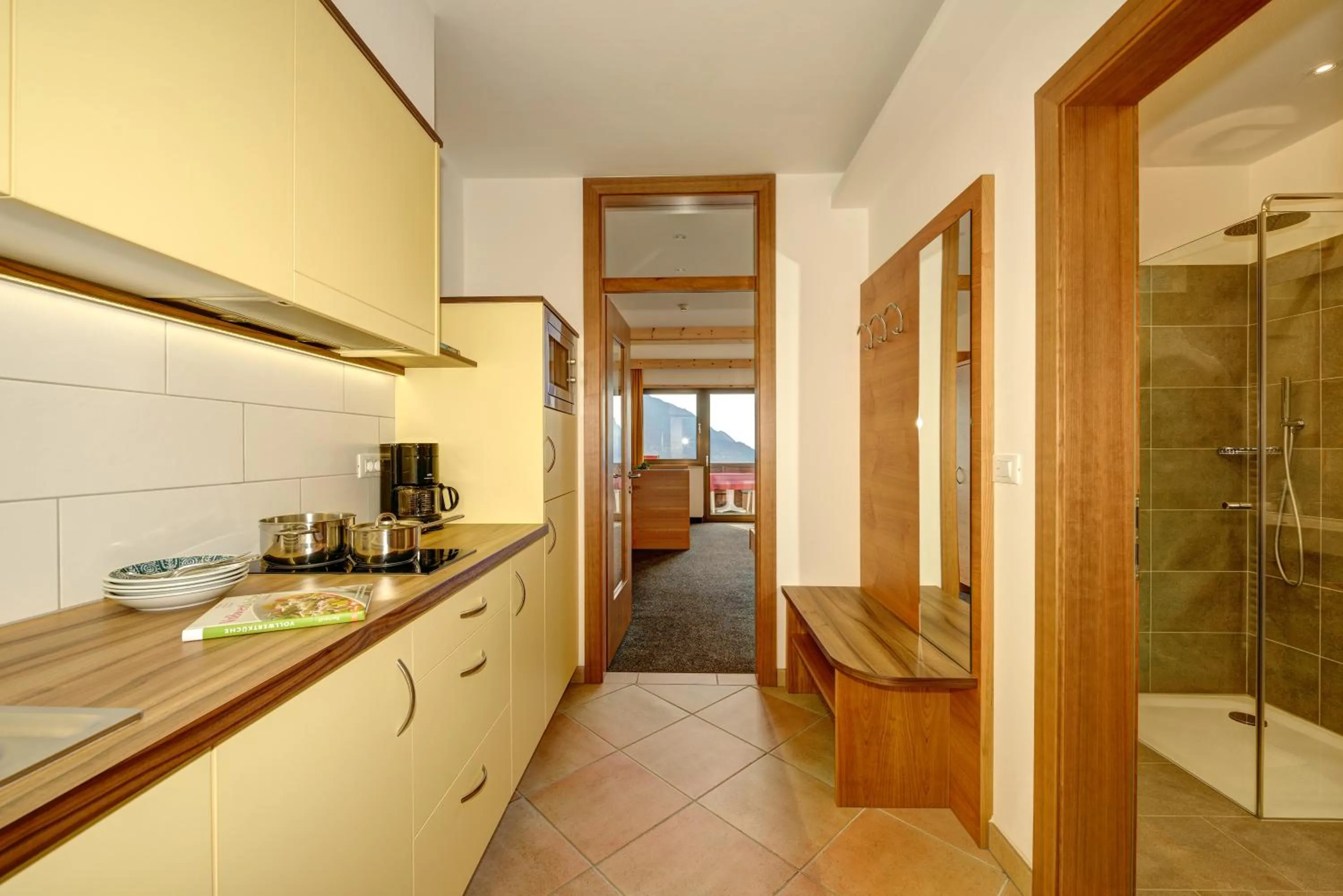 Kitchen or kitchenette in Hotel Appartement Inge