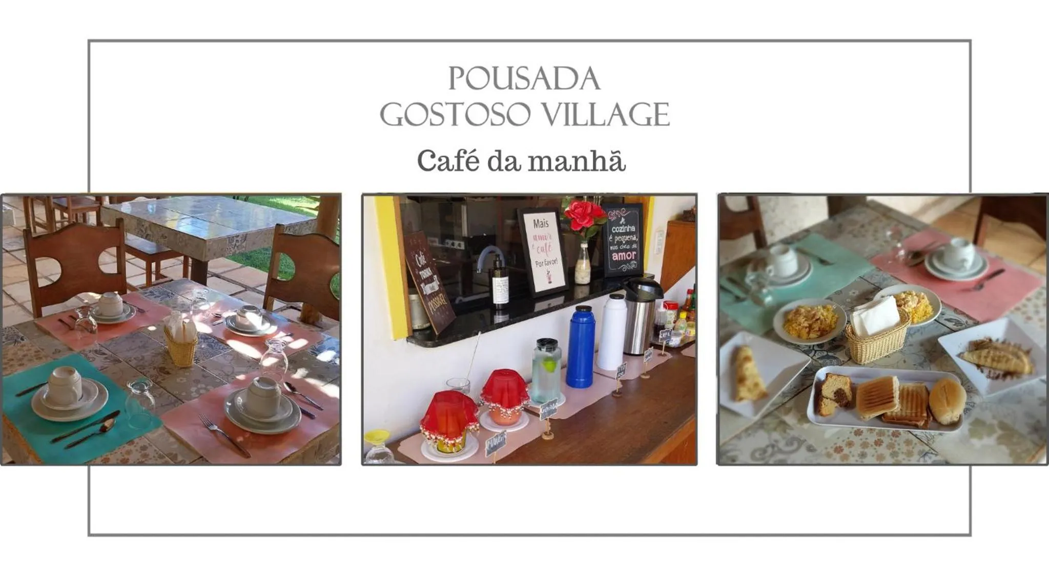 Food and drinks in Pousada Gostoso Village