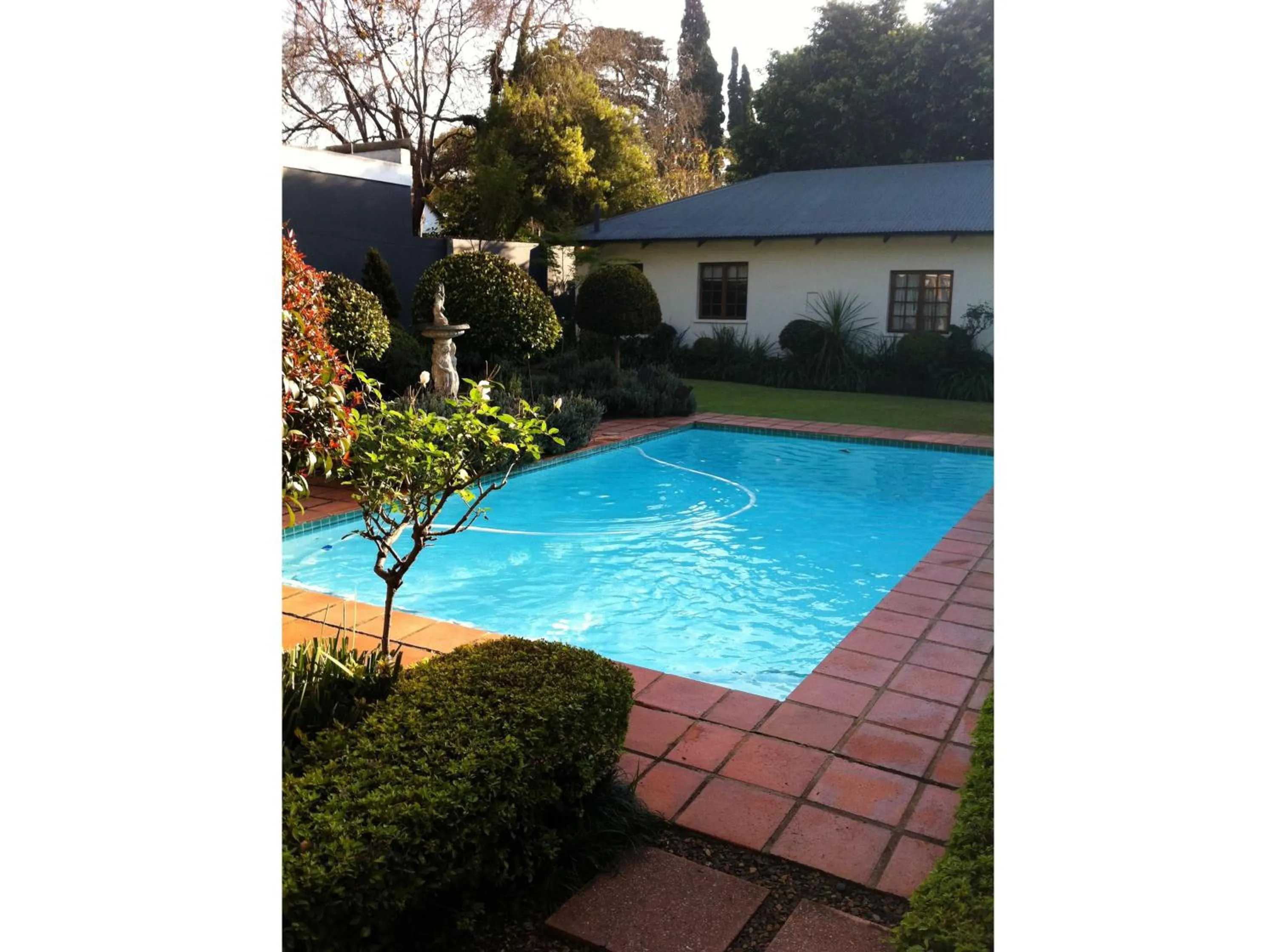 Pool view in Brooks Cottage