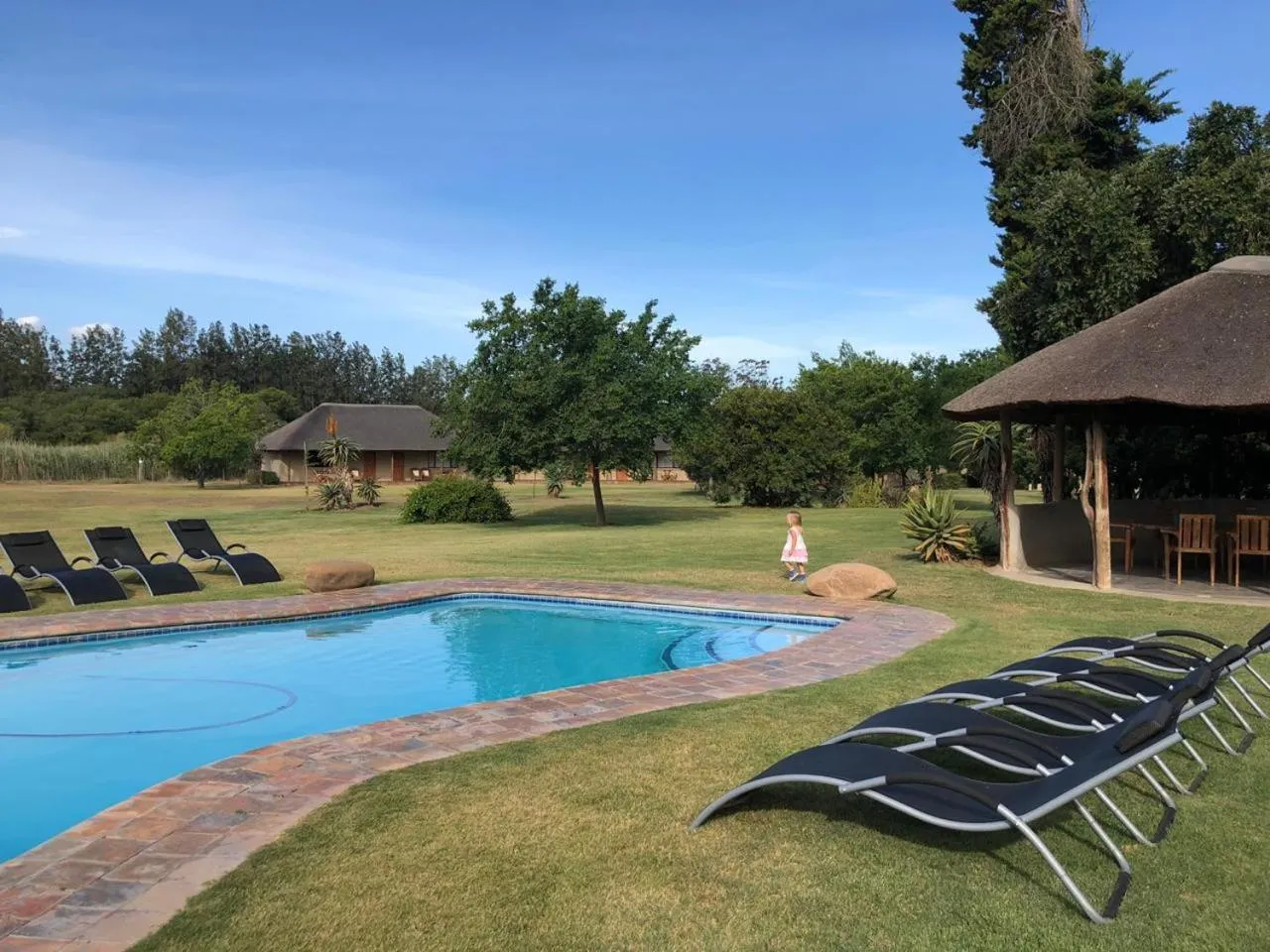 Pool view in Chrislin African Lodge