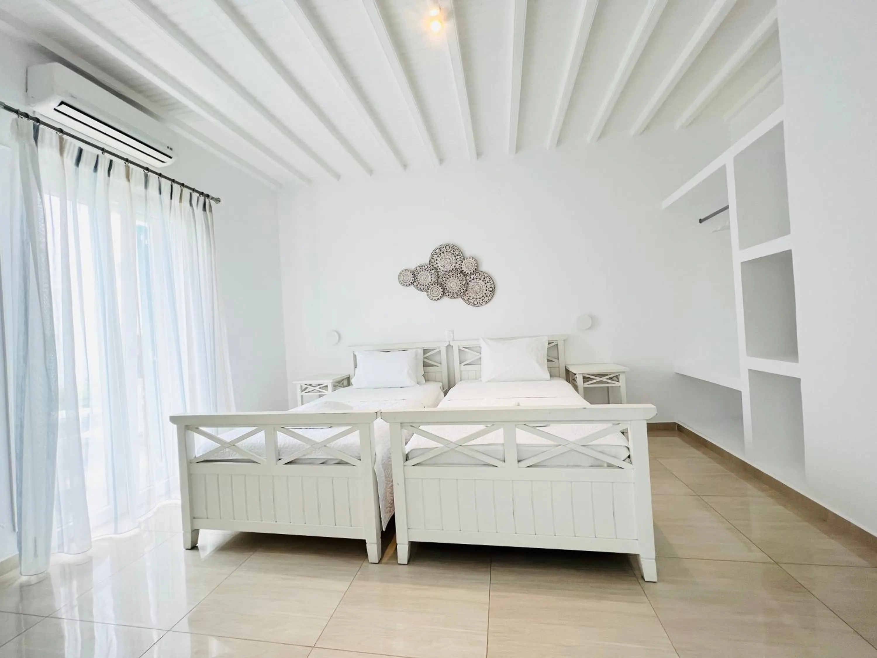 Bedroom, Bed in Cyclades Blue