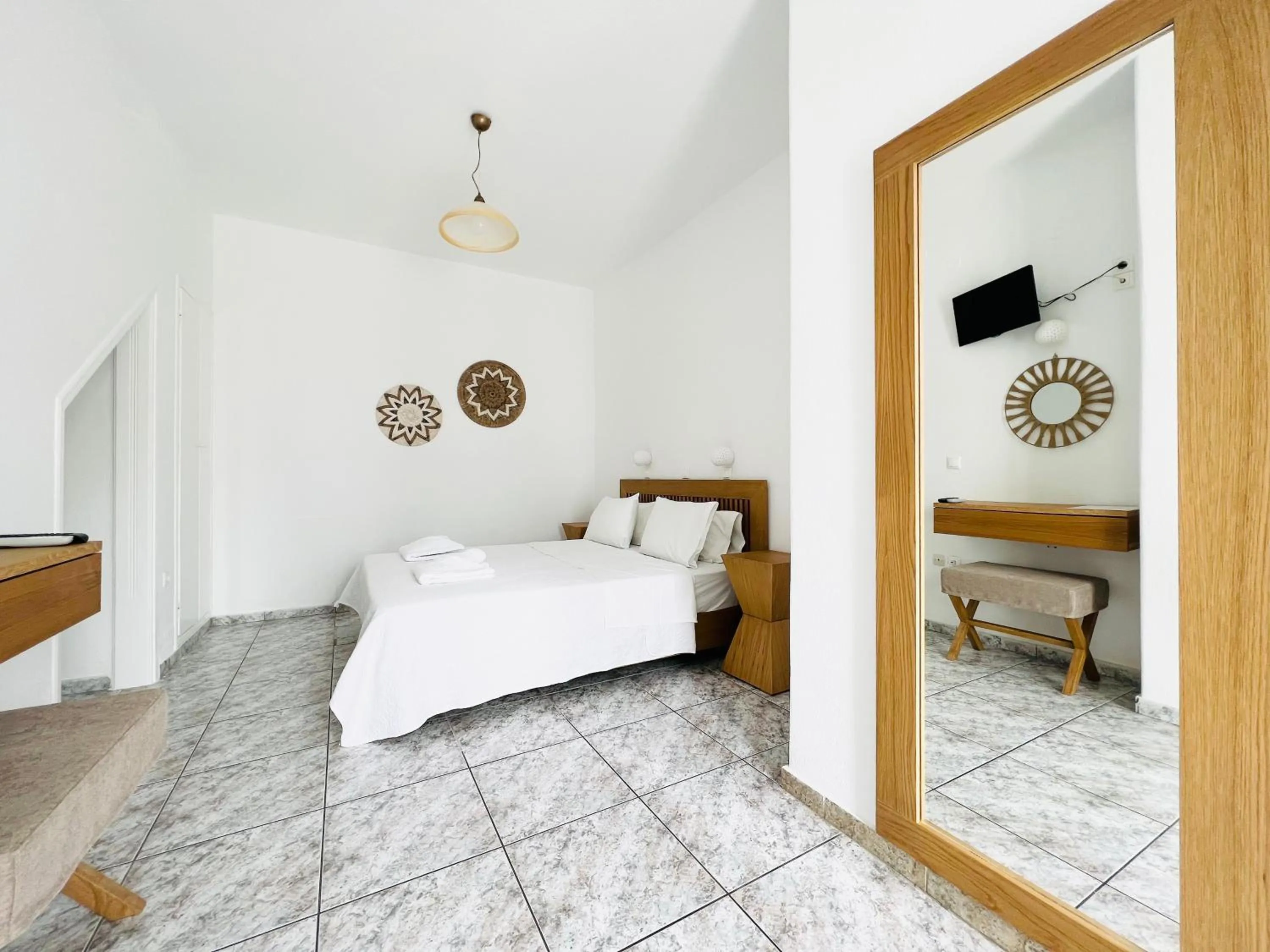 Bedroom, Bed in Cyclades Blue