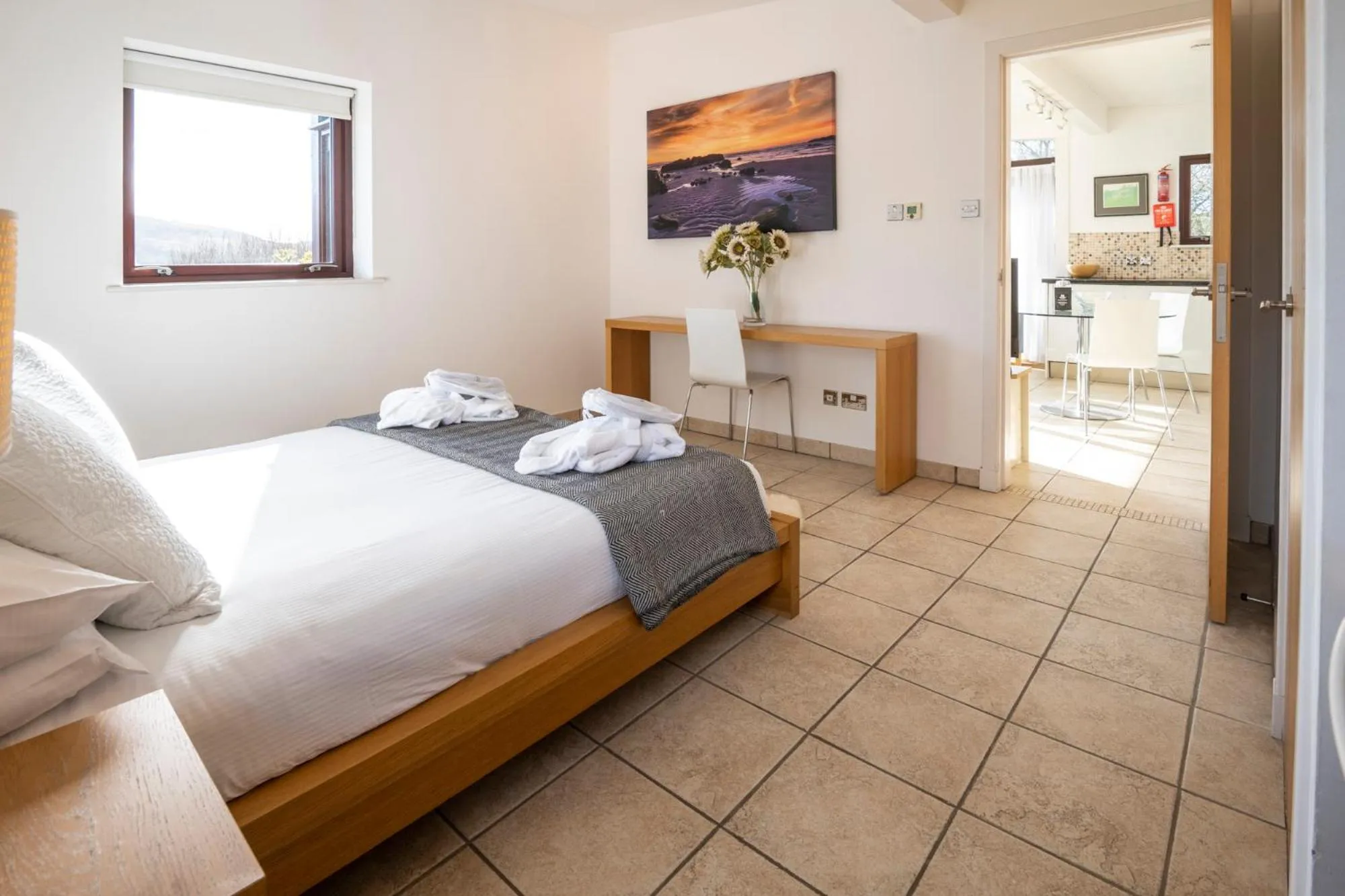 Bedroom, Bed in Portavadie Loch Fyne Scotland