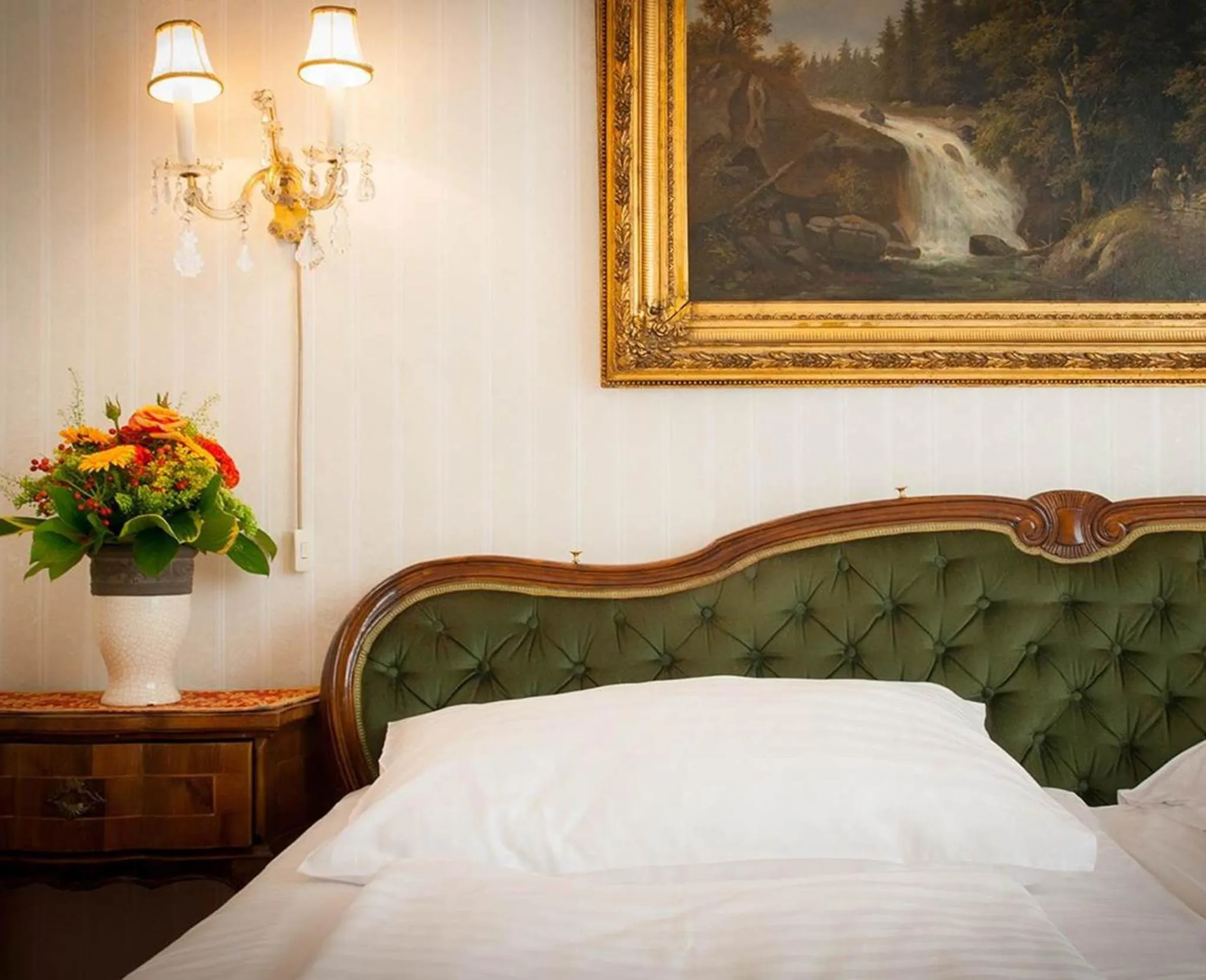 Bed in Hotel Pension Suzanne