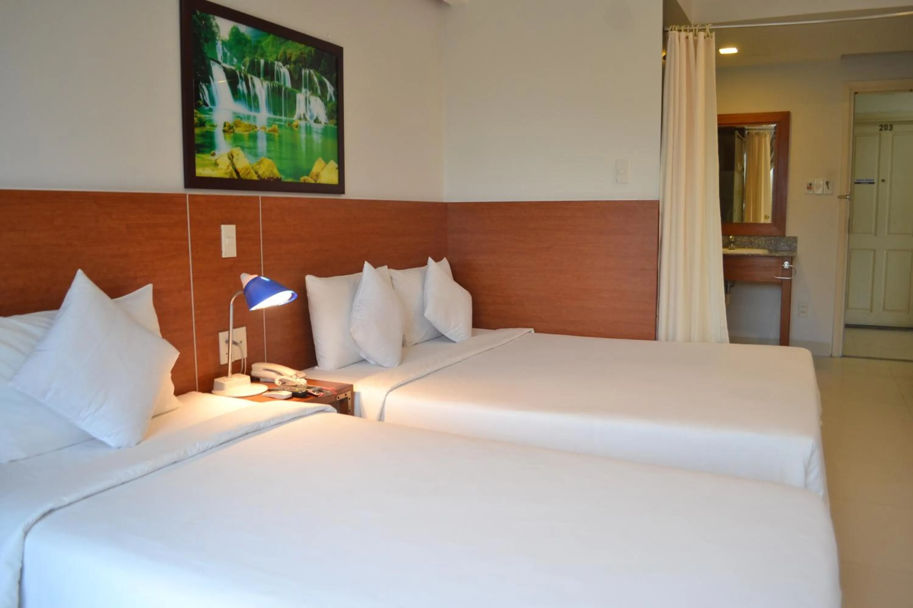 Bed in Nemo Hotel Danang