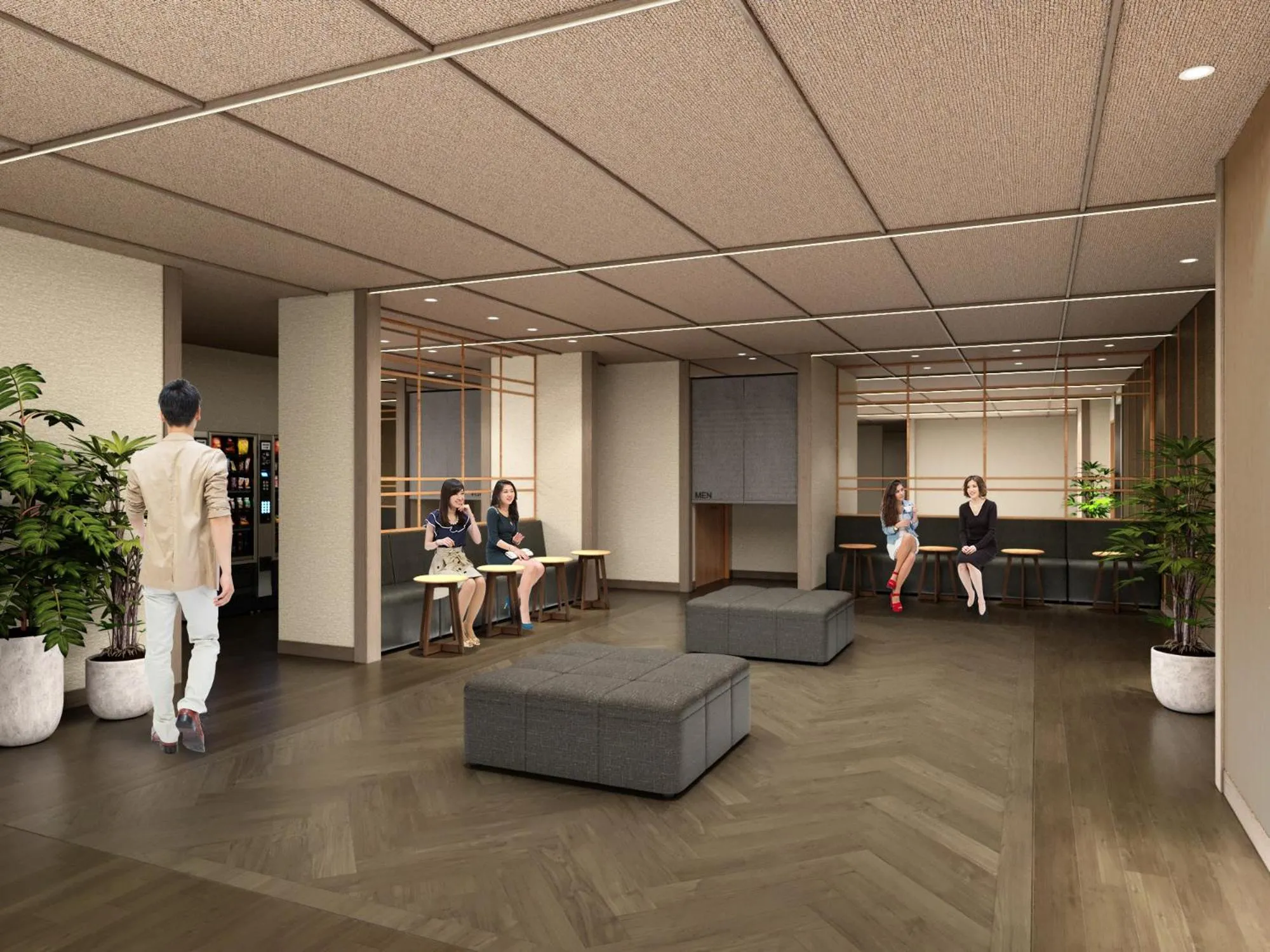 Seating area in Super Hotel Osaka Natural Hot Springs