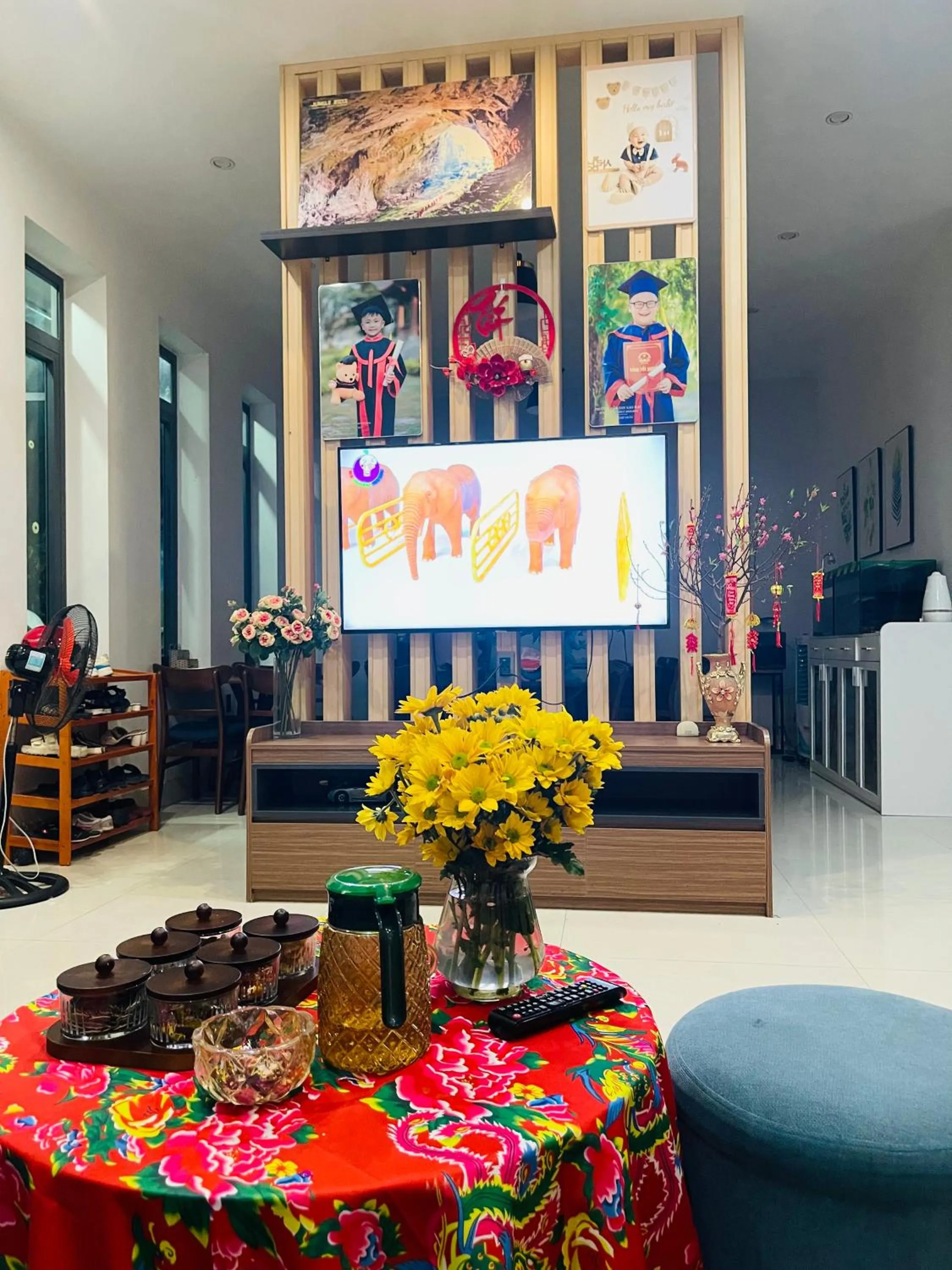 Living room in Peaceful House Hostel