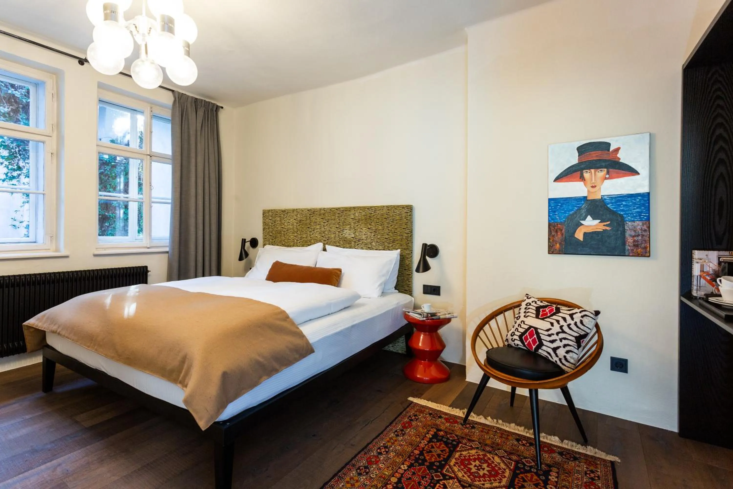 Photo of the whole room, Bed in Goldenstern Townhouse