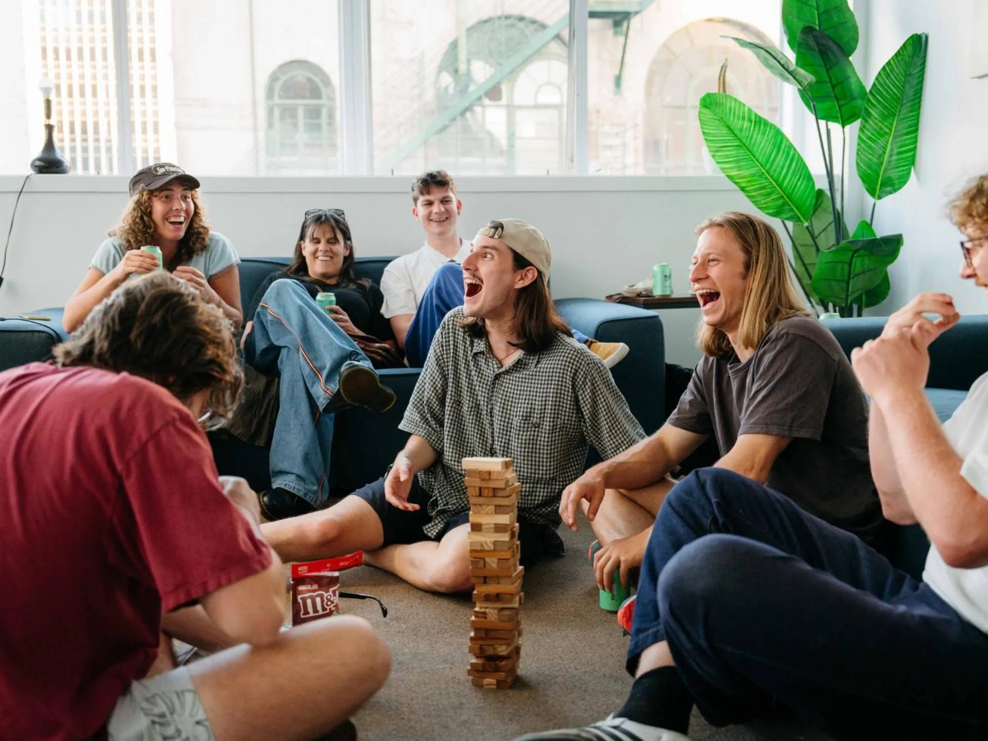 group of guests in Attic Backpackers