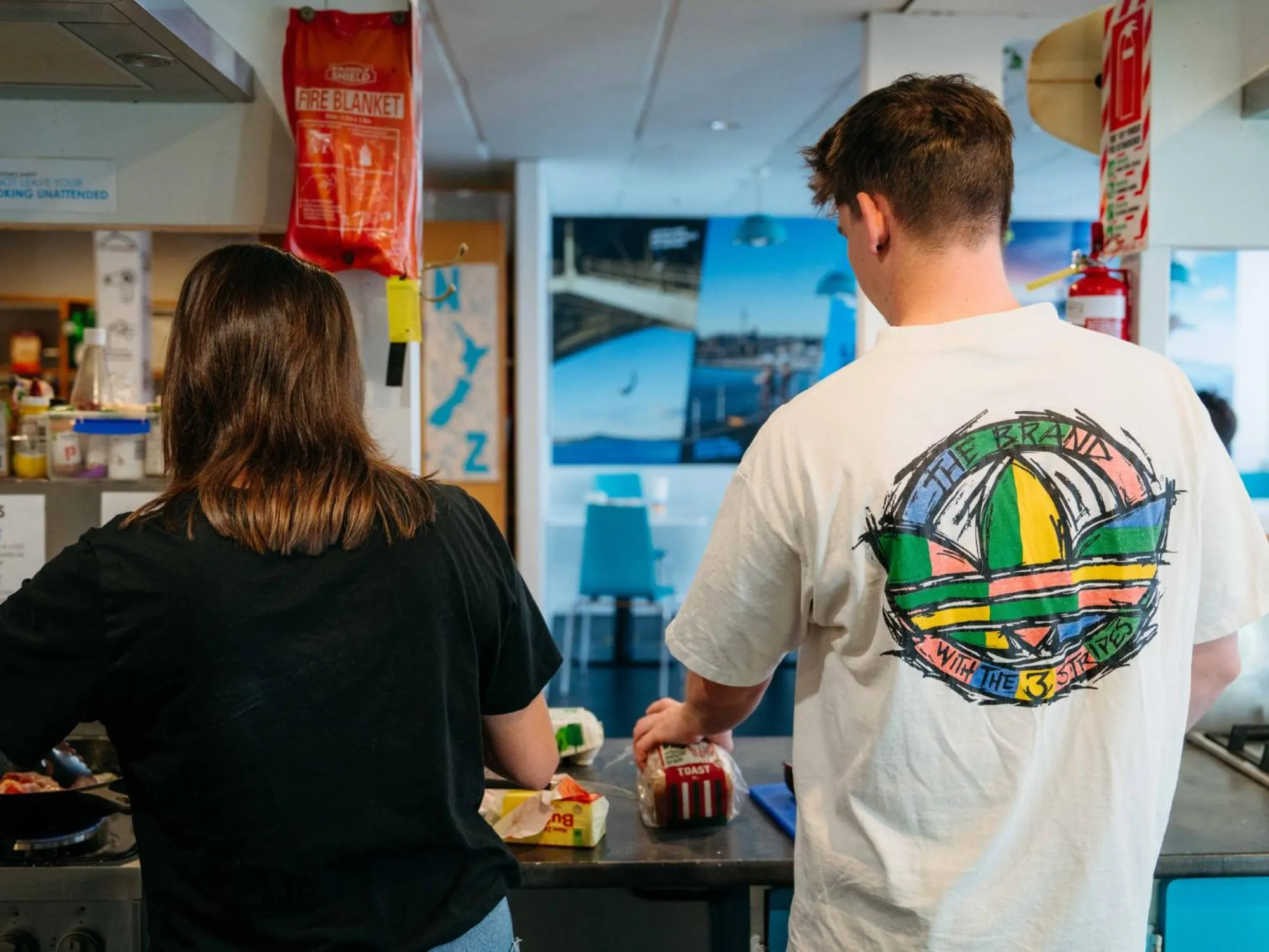 group of guests in Attic Backpackers