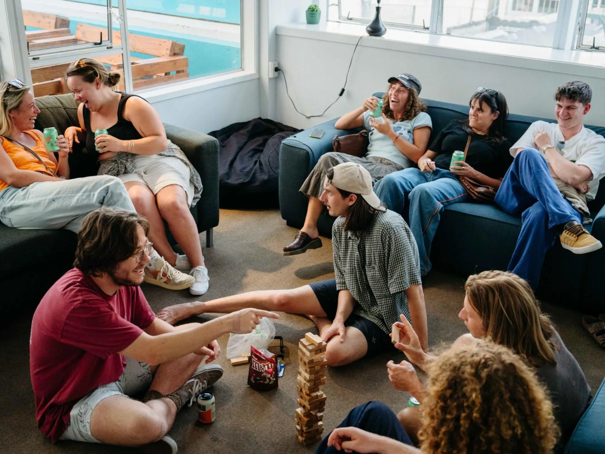 group of guests in Attic Backpackers