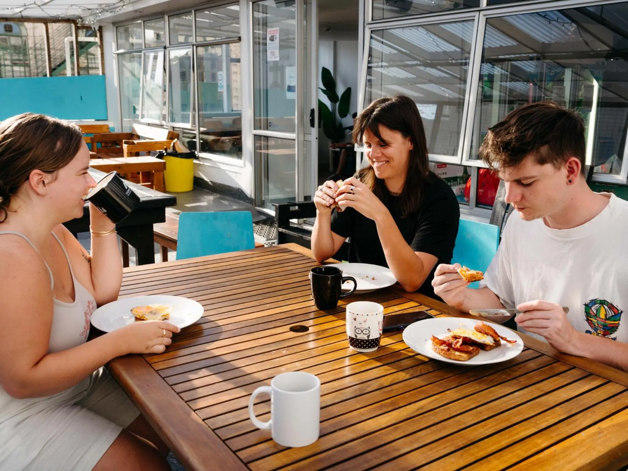 group of guests in Attic Backpackers