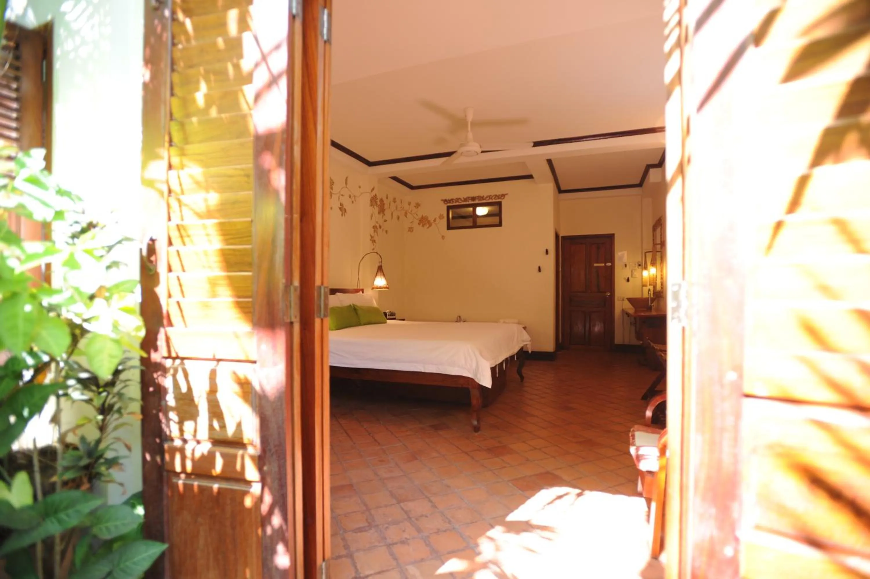 Facade/entrance, Bed in Lotus Villa