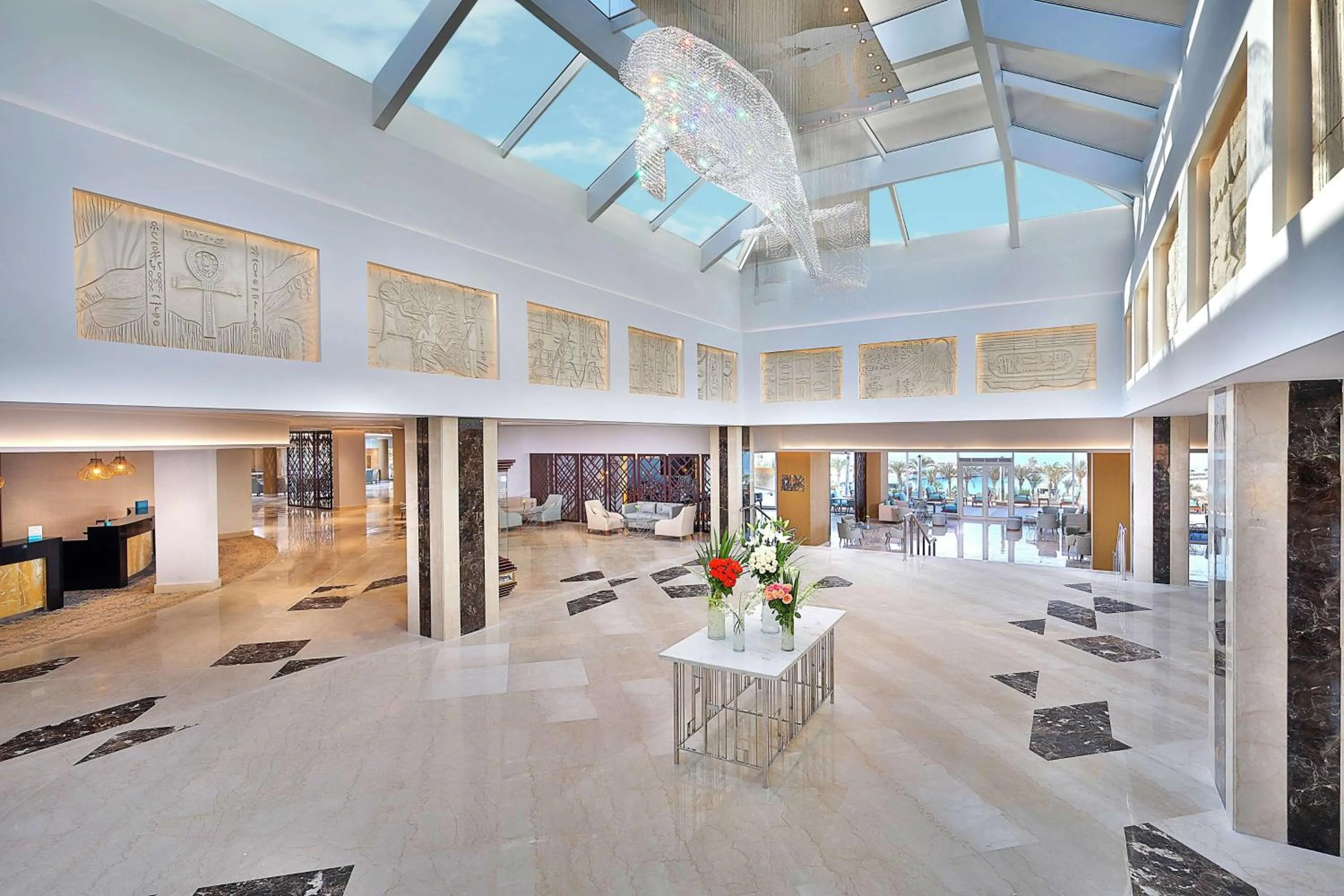 Lobby or reception in Hilton Hurghada Plaza Hotel
