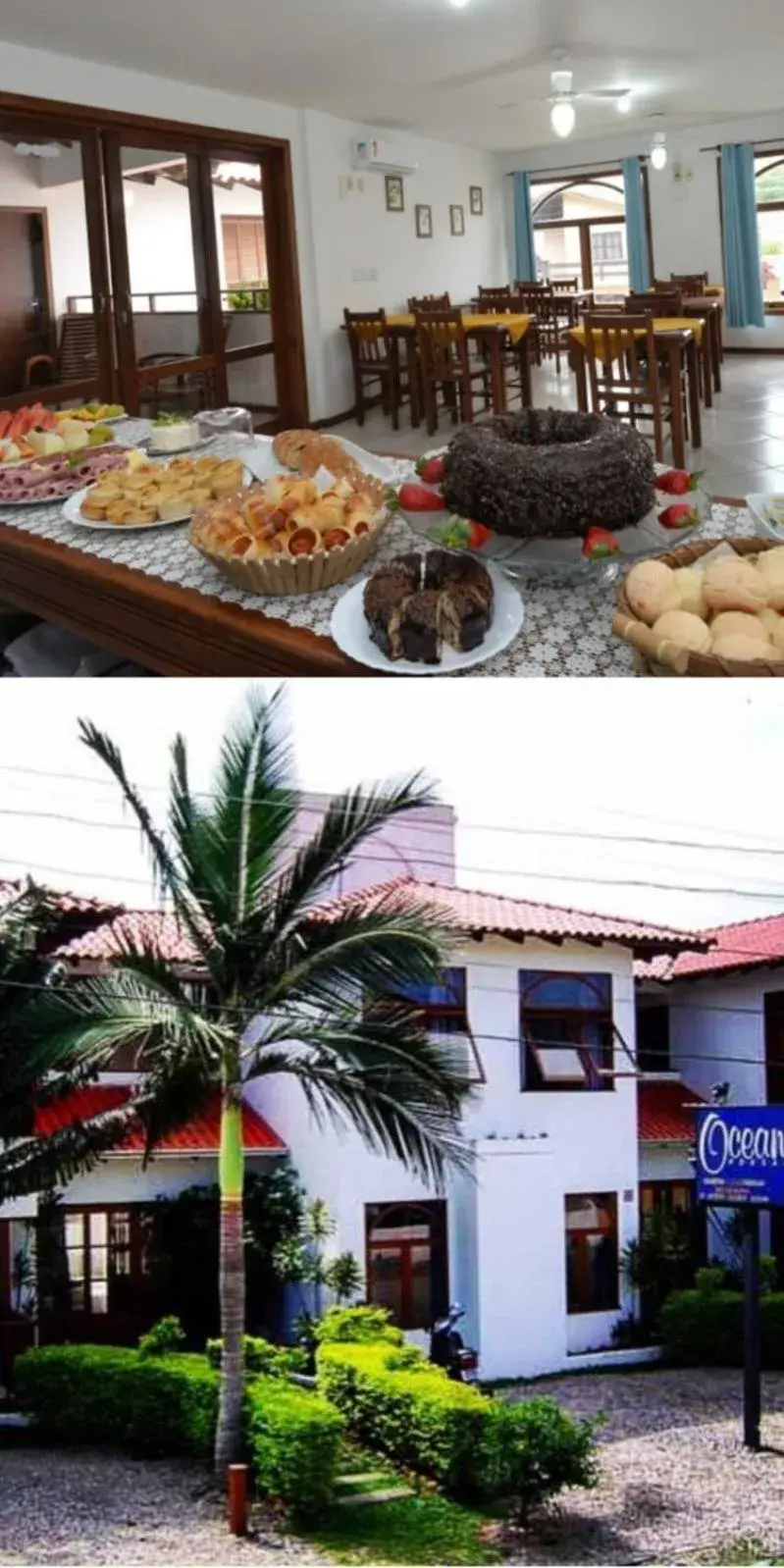 Oceano Pousada - Buffet de café da manhã e serviço de quarto diário Oceano Pousada - Buffet de café da manhã e serviço de quarto diário