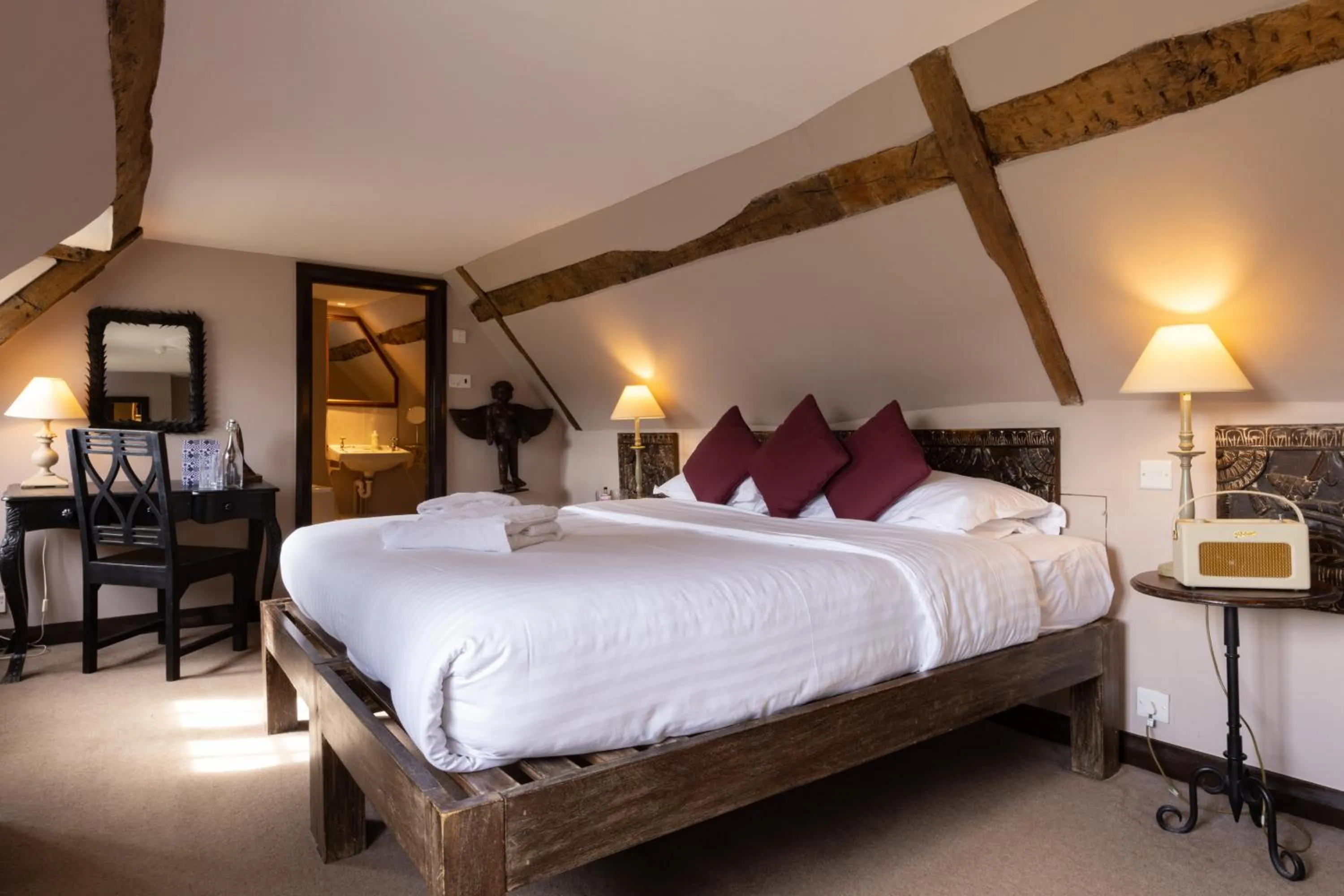 Bed in Master Builder's House Hotel