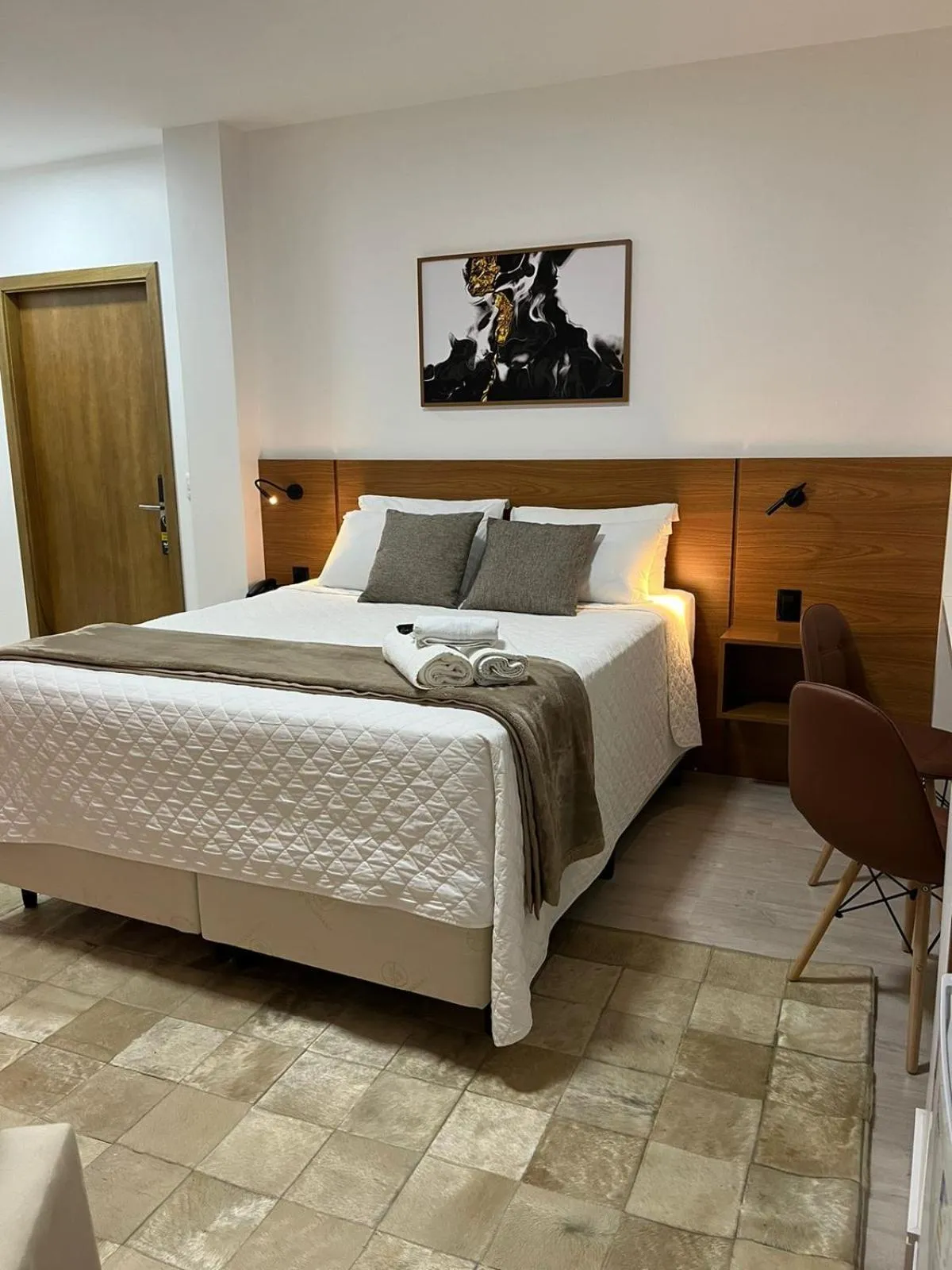 Bed in Zallon Hotel Executivo
