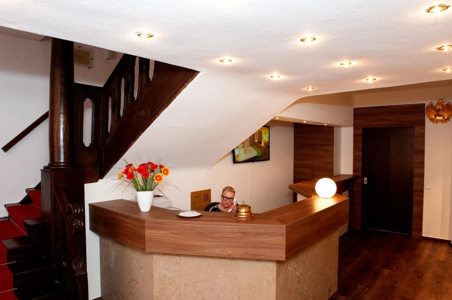 Lobby or reception in Hotel Adler