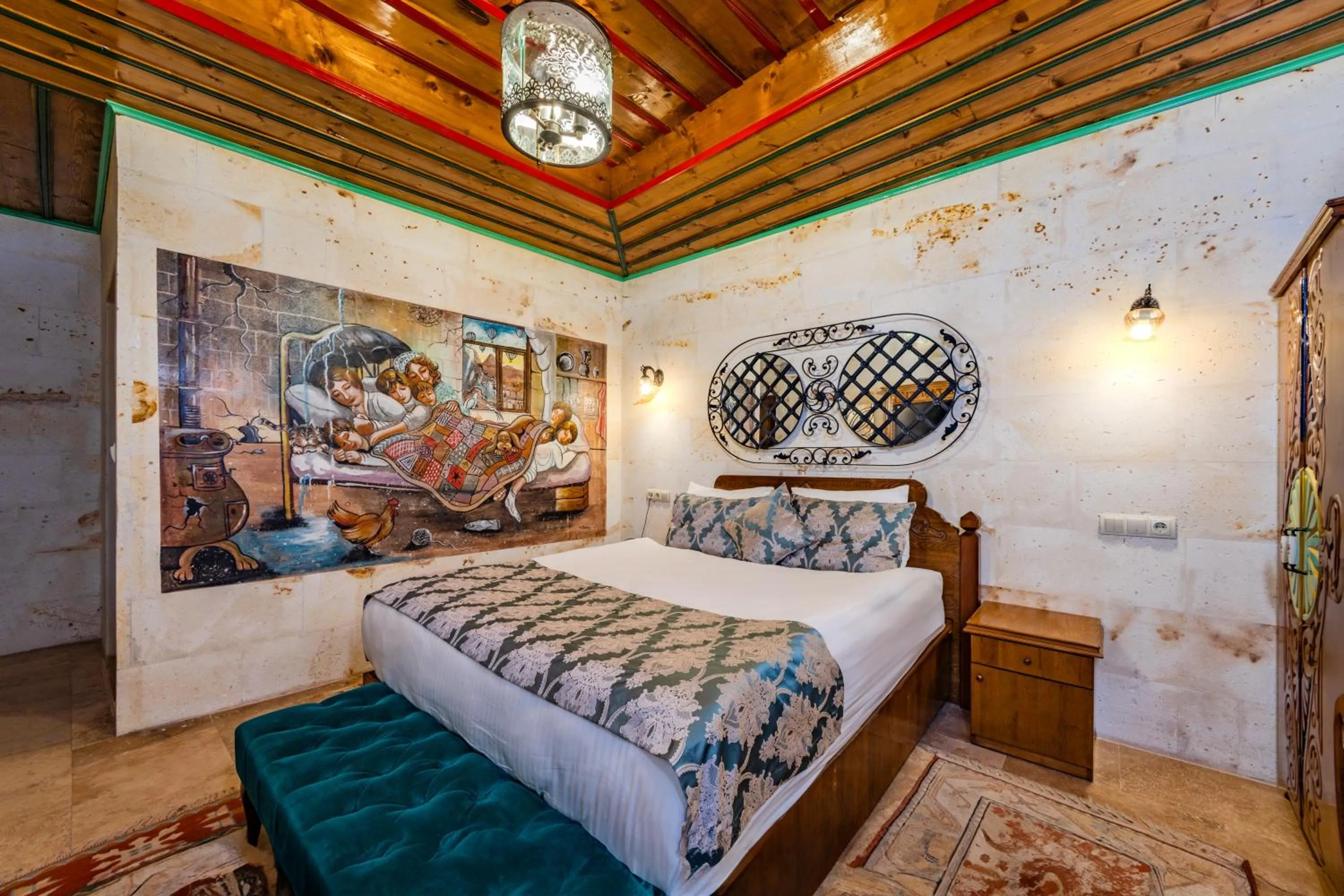 Bed in Çakıltaşı Evi Otel Spa