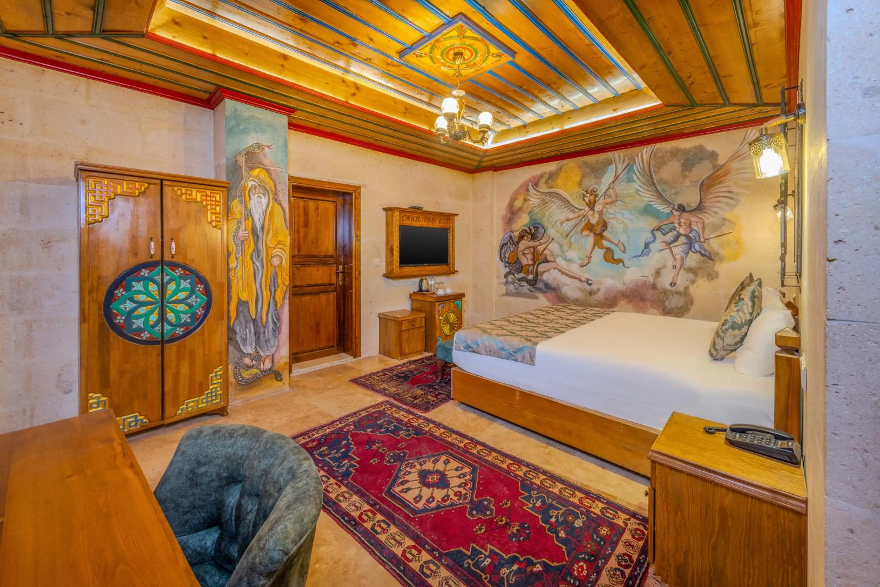 Bed in Çakıltaşı Evi Otel Spa