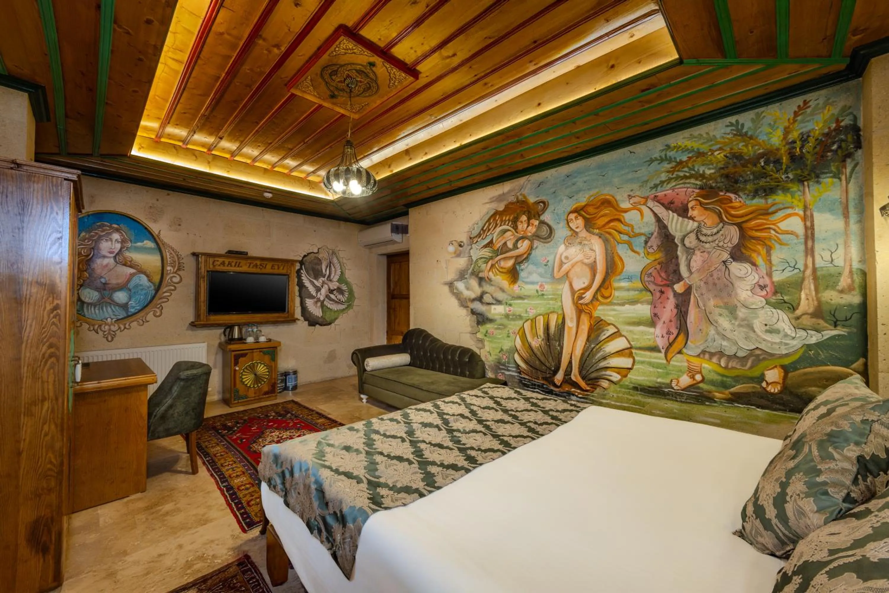 Bed in Çakıltaşı Evi Otel Spa