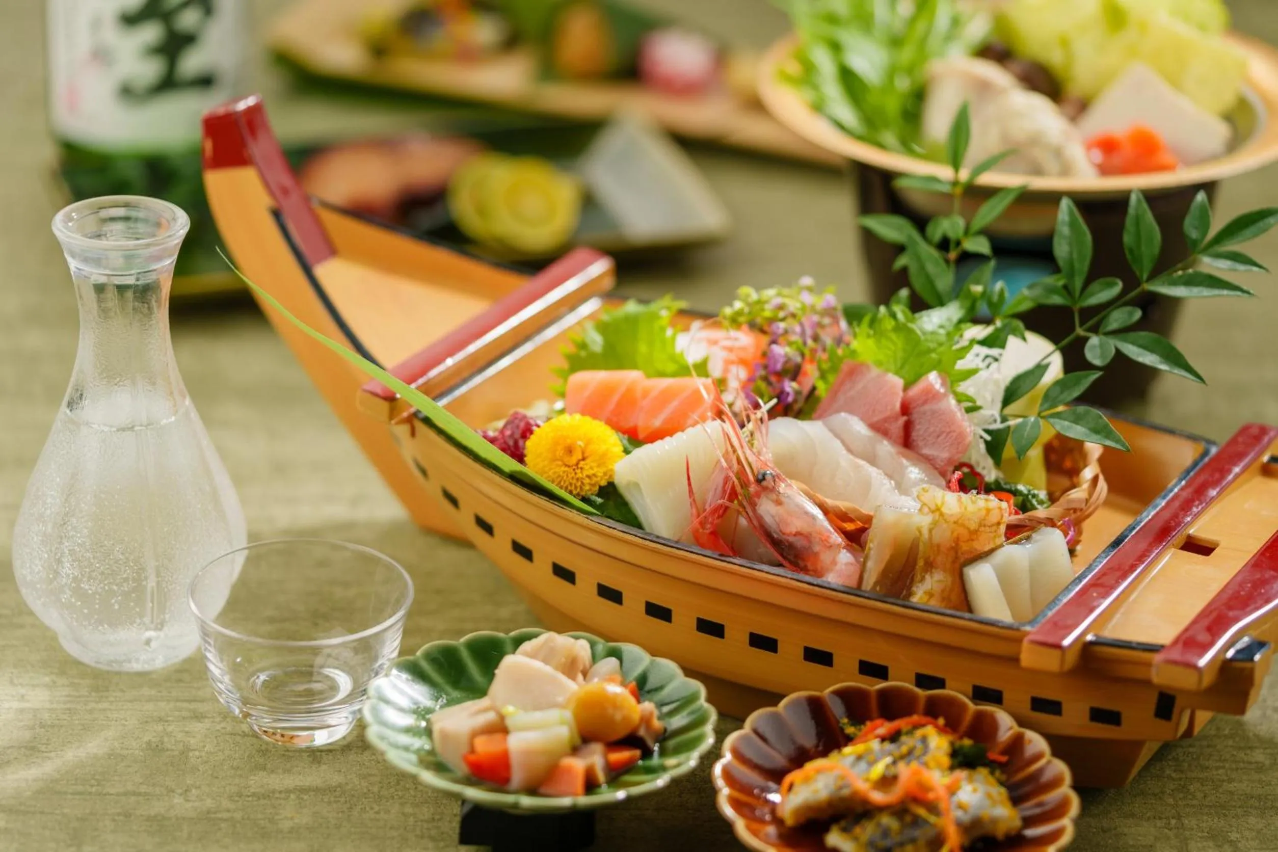 Dinner in Hotel Hoho "A hotel overlooking the Echigo Plain and the Yahiko mountain range" formerly Hotel Oohashi Yakata-no-Yu