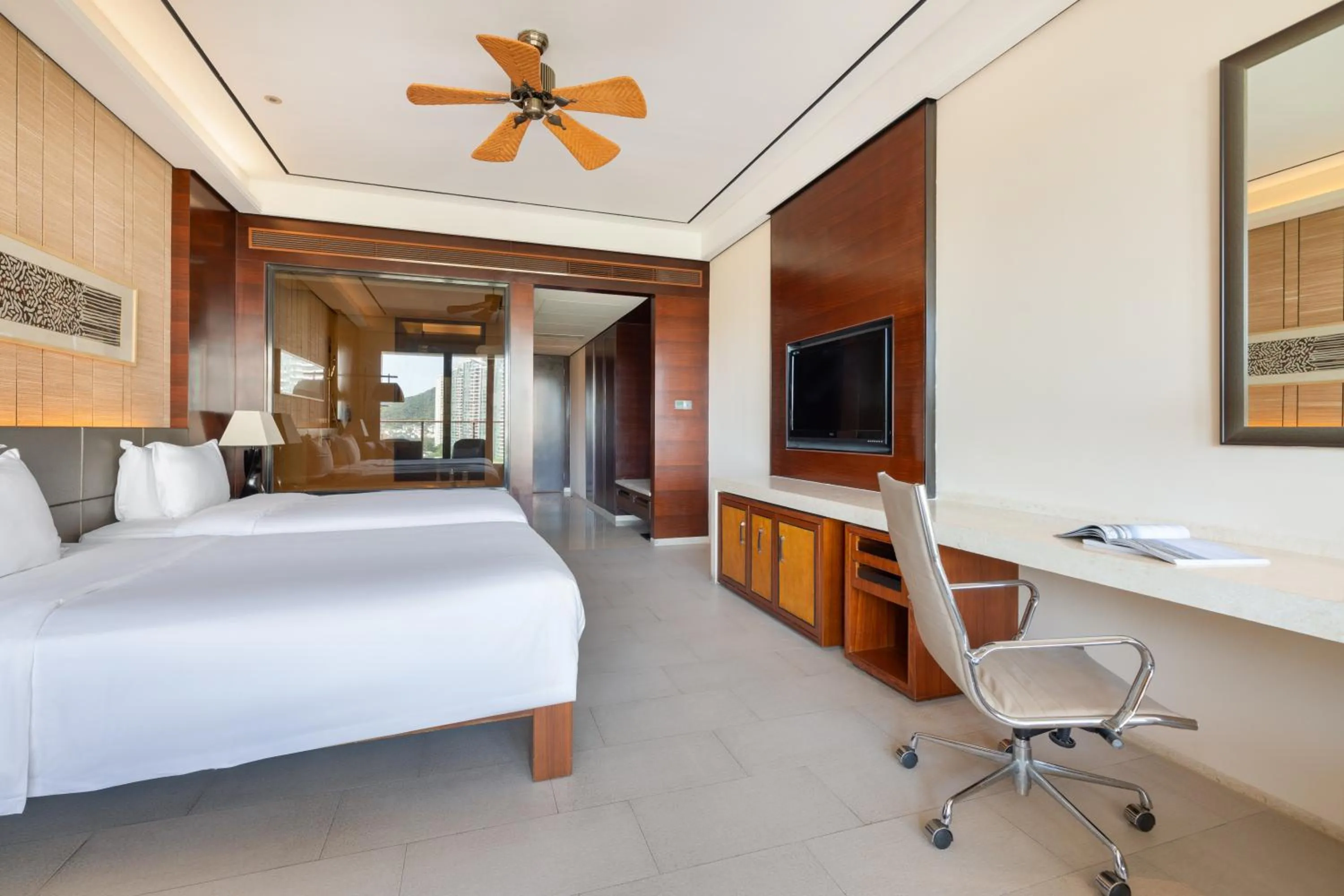 Photo of the whole room, Bed in Crowne Plaza Sanya City Center by IHG