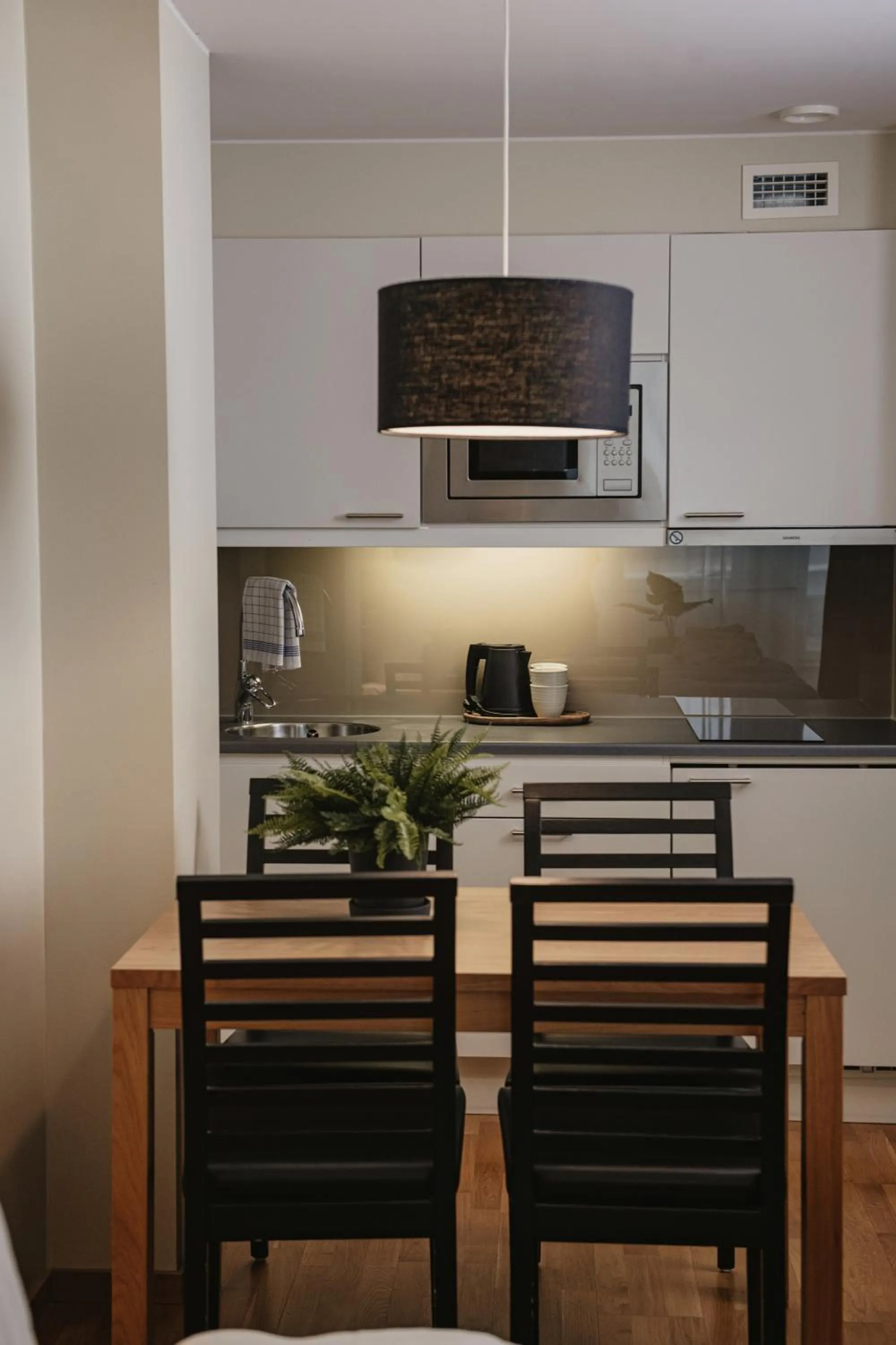 Kitchen or kitchenette in Home Hotel Mektagonen