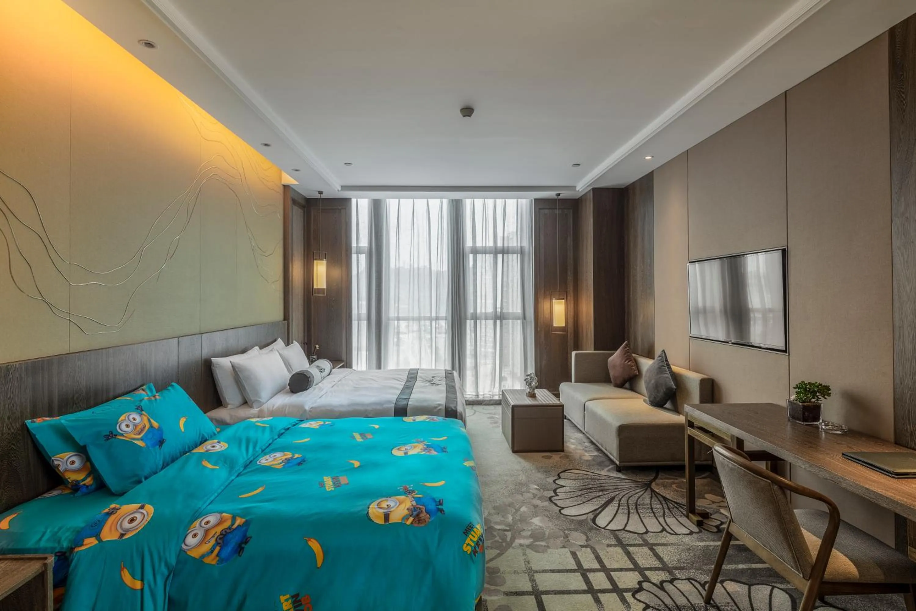 Bed in Jinling Grand Hotel