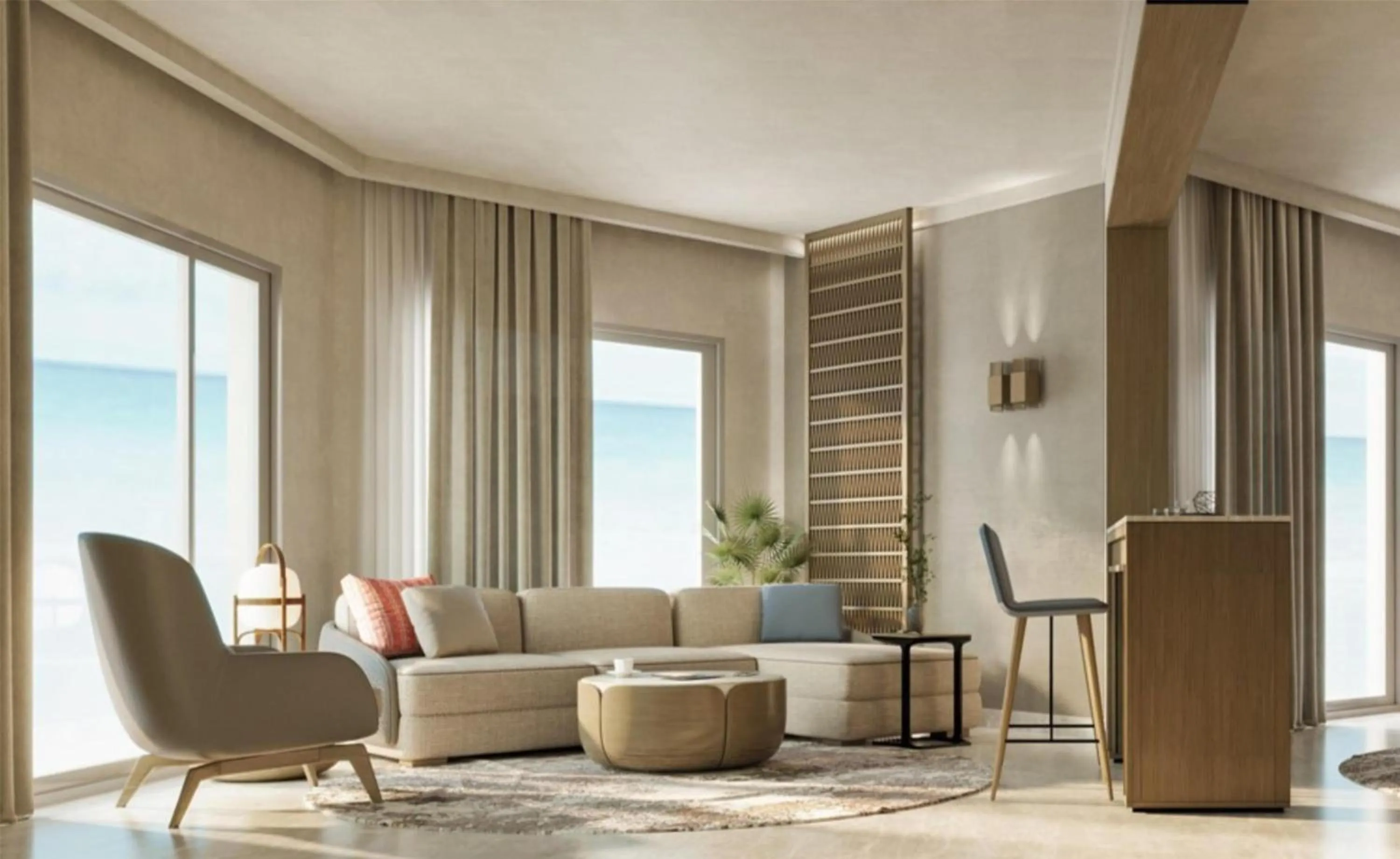 Living room in DoubleTree by Hilton Sharks Bay Resort