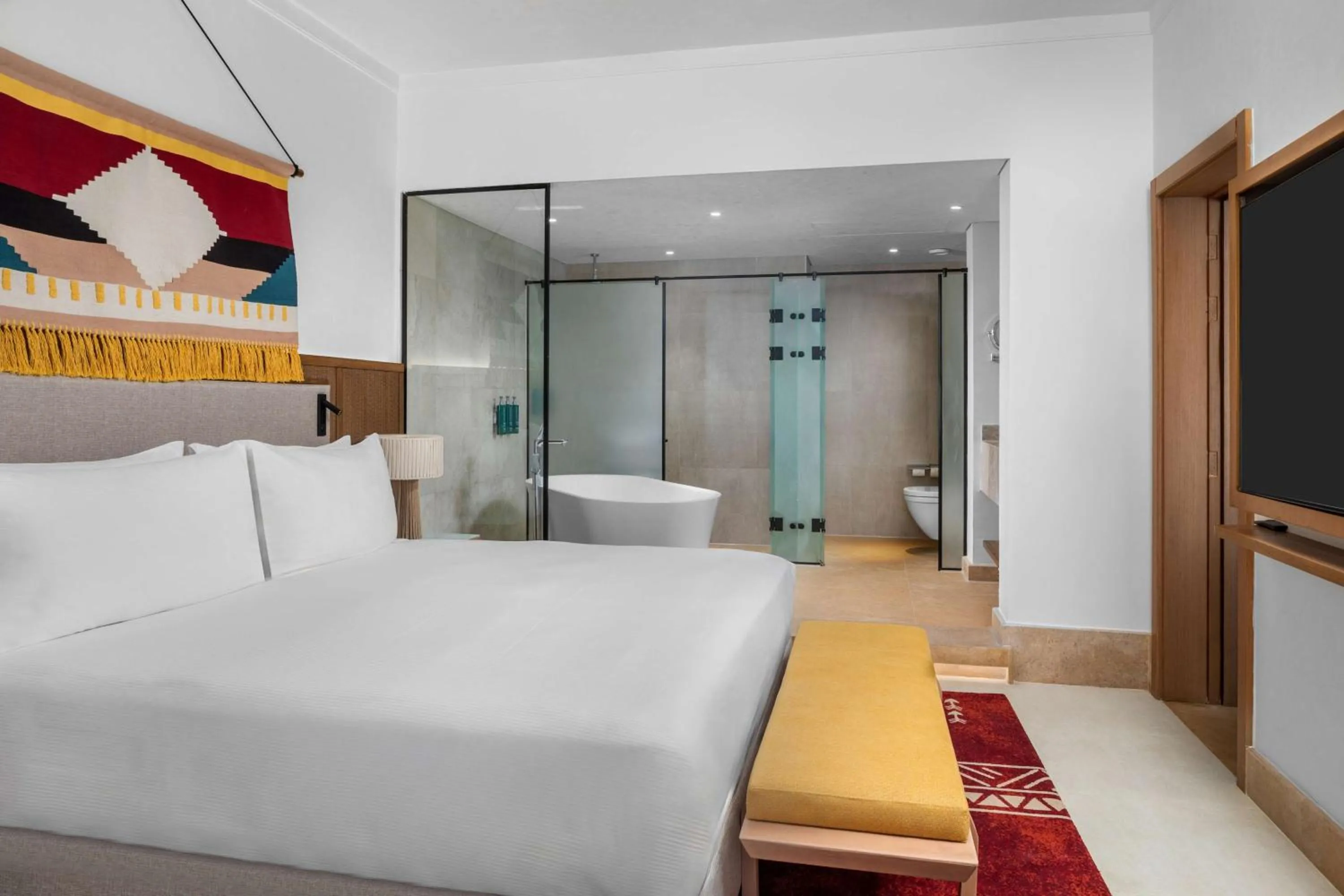 Bed in DoubleTree by Hilton Sharks Bay Resort