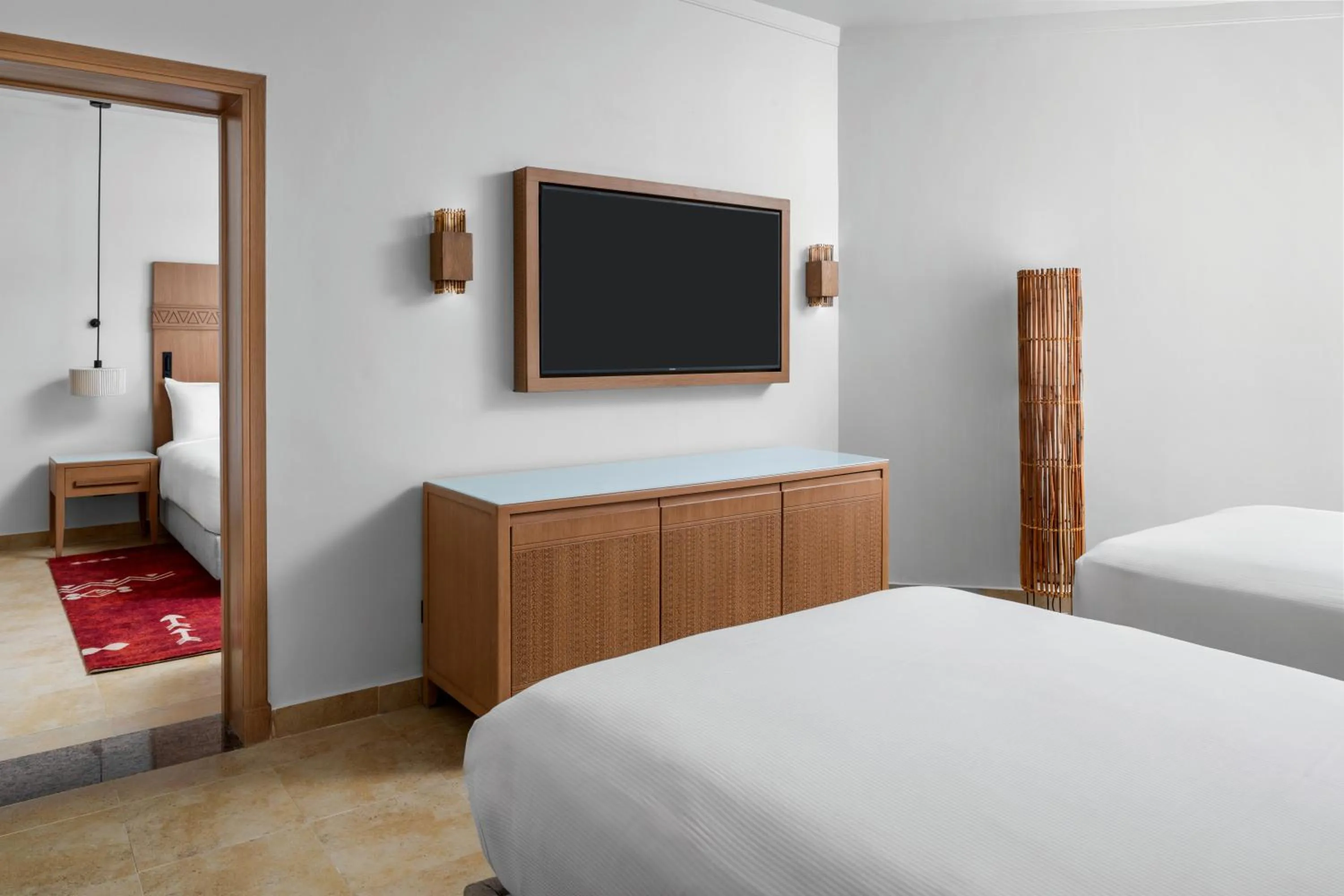 Bed in DoubleTree by Hilton Sharks Bay Resort