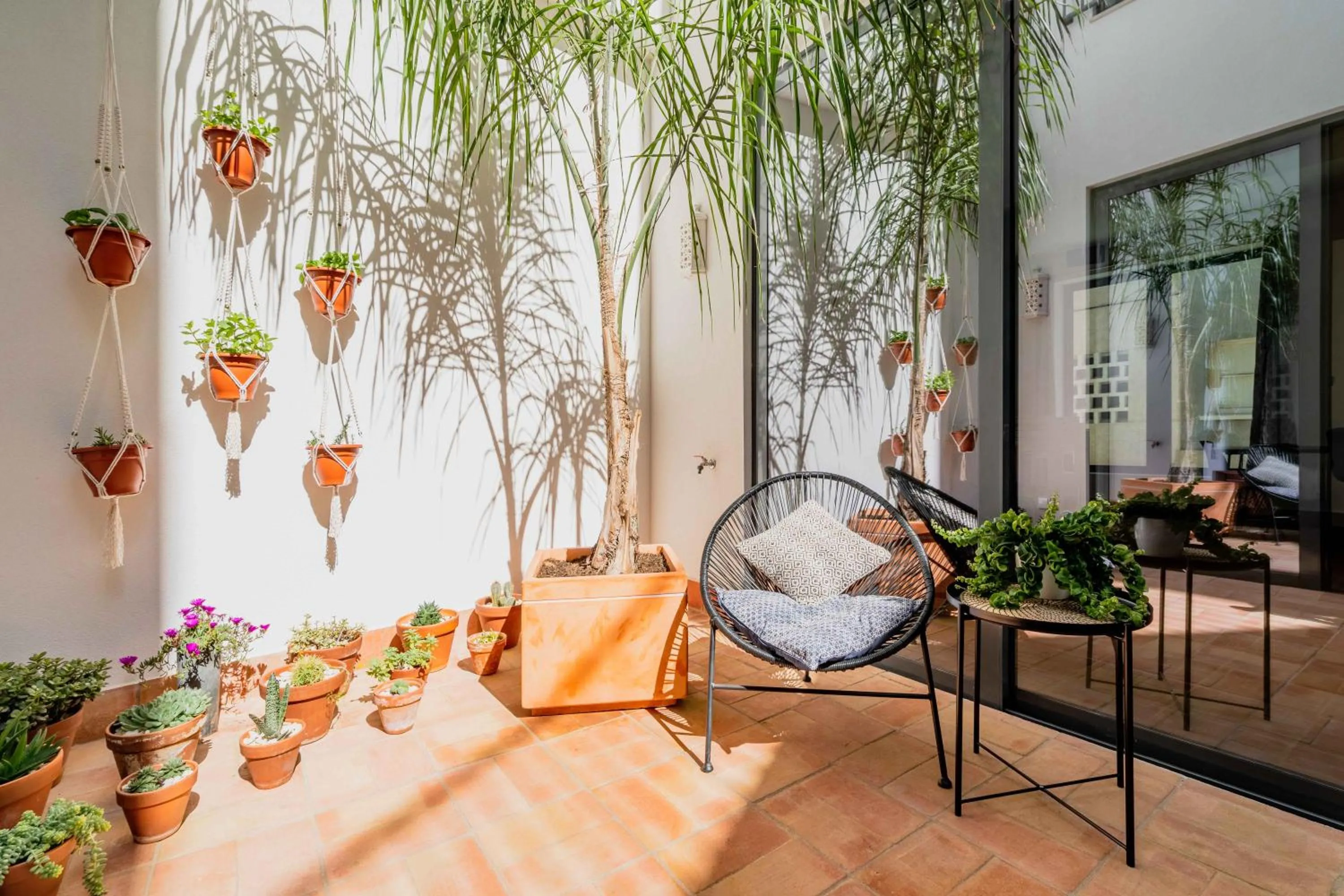 Inner courtyard view in Casa Creativa Lagos