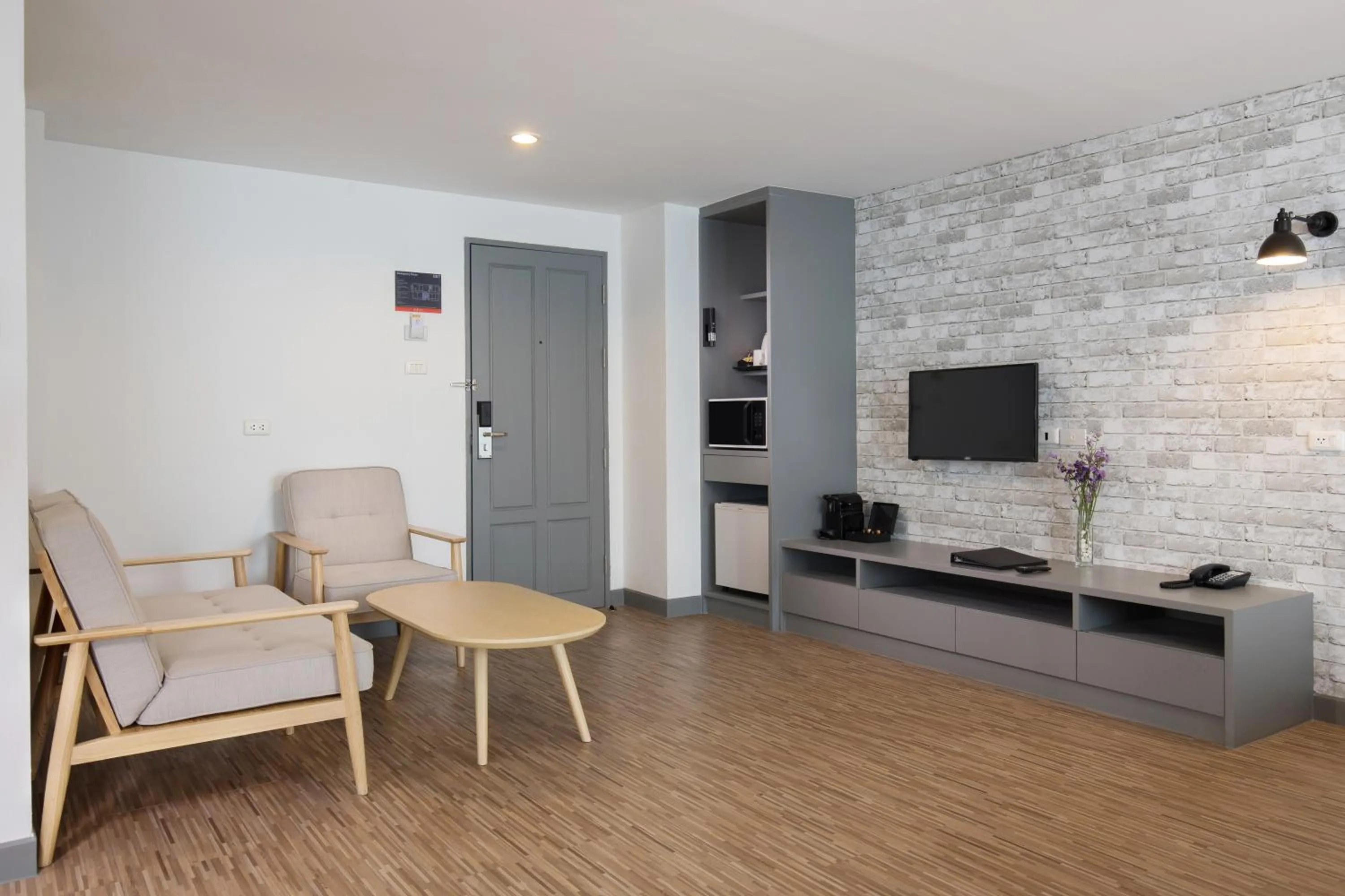 Seating area in Journeyhub Pattaya Central