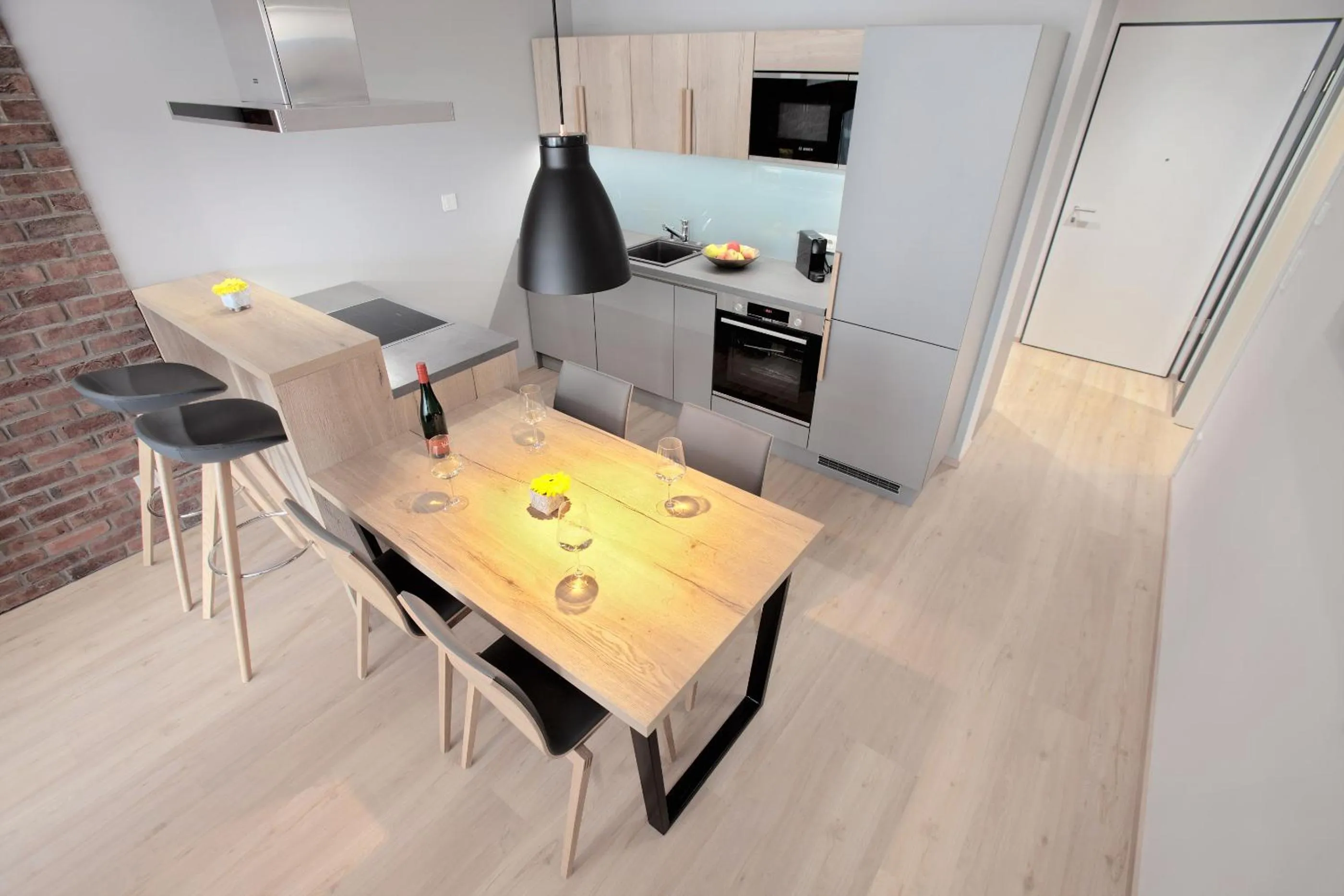 Kitchen or kitchenette in Marina Apartments Regensburg