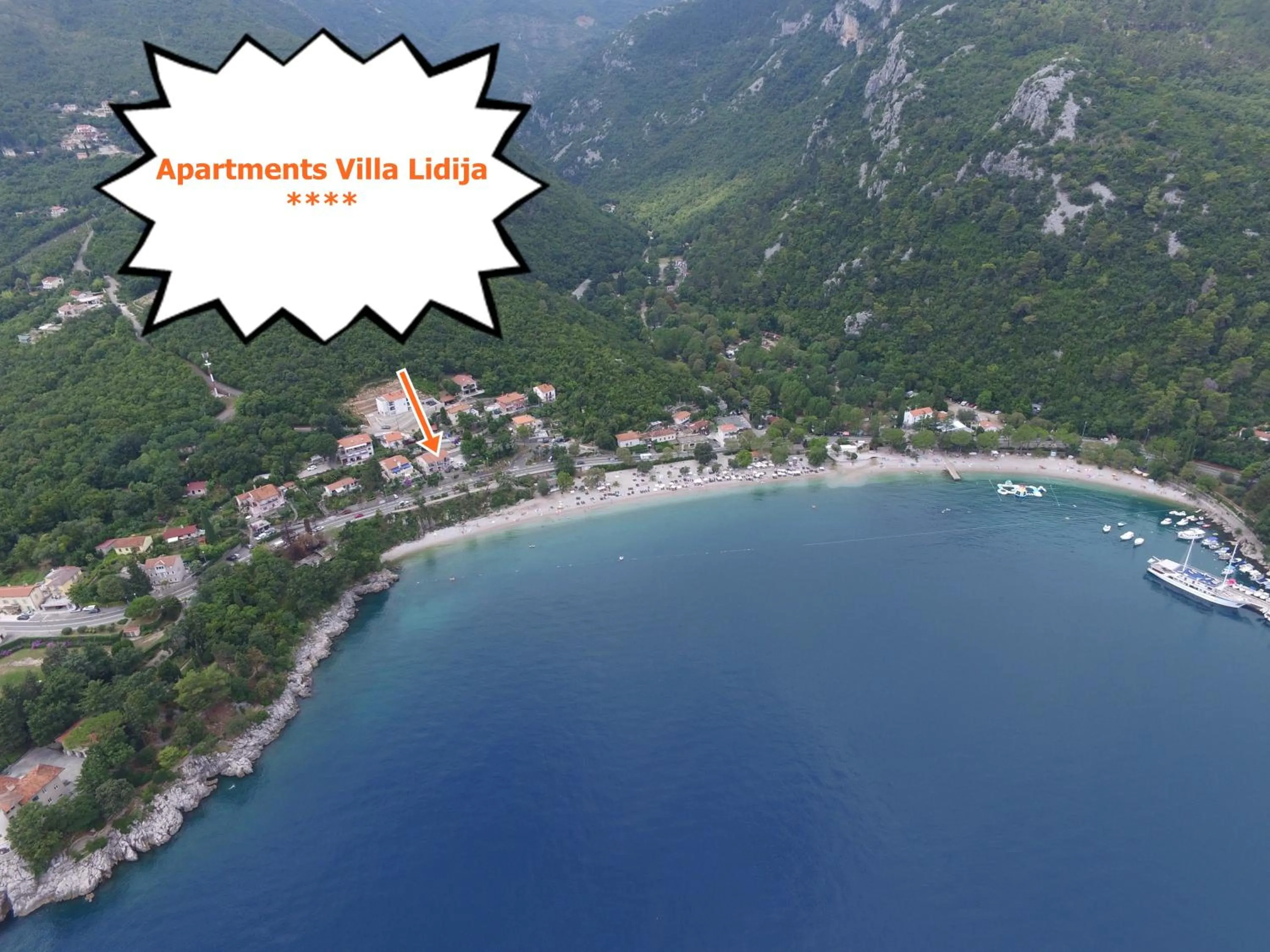 Bird's eye view in Apartment Villa Lidija